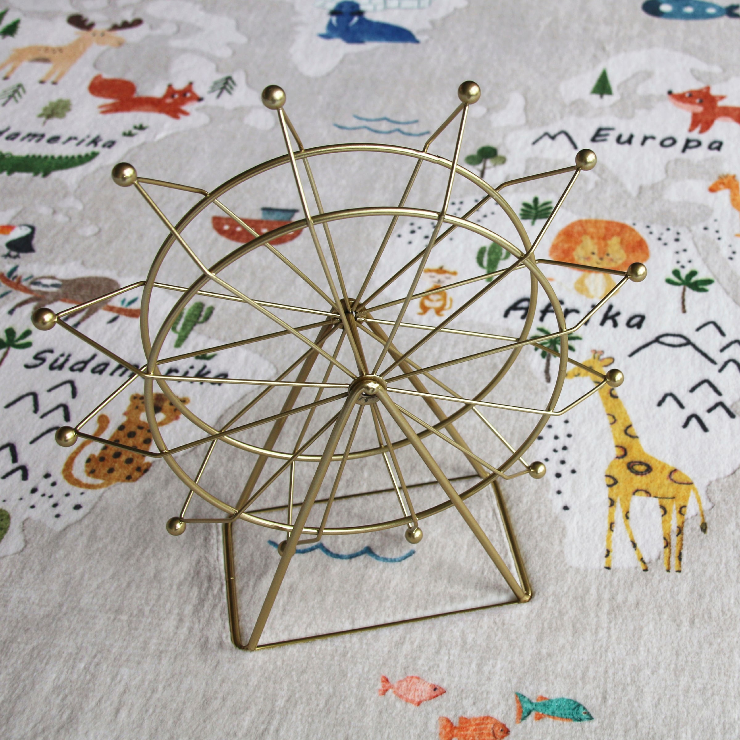 my home Kinderteppich »Weltkarte«, rechteckig, 9 mm Höhe, Tiere, weich, modernes Design, Kinderzimmer, 2 Farbvarianten