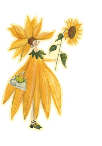 Wandtattoo »Gelbe Sonnenblumen Fee Mädchen«, (1 St.)