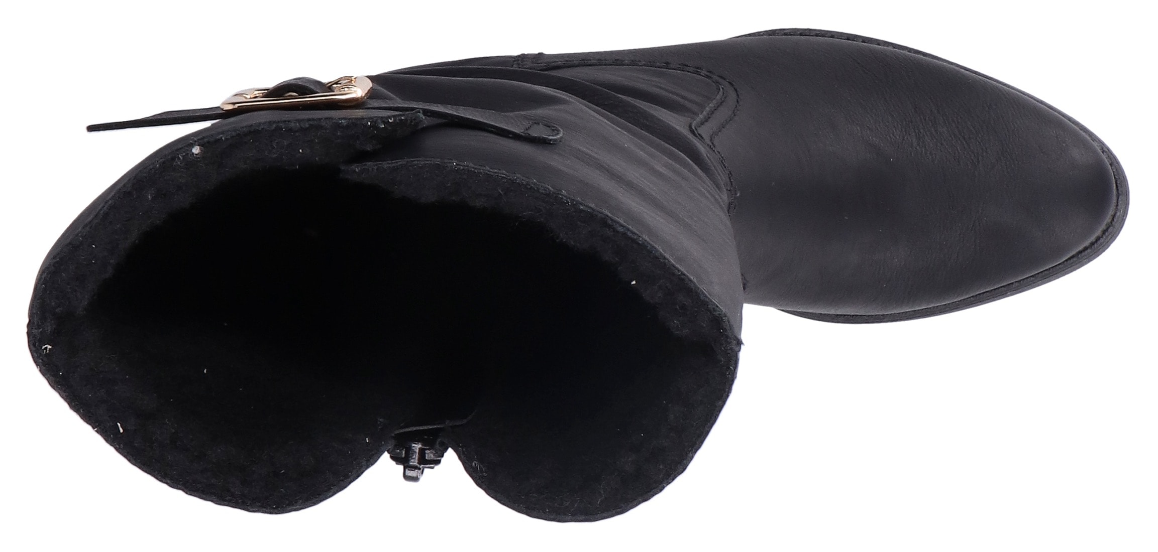 Rieker Winterstiefel, Langschaftstiefel, Blockabsatz, Innenreissverschluss, slouchy Schaft