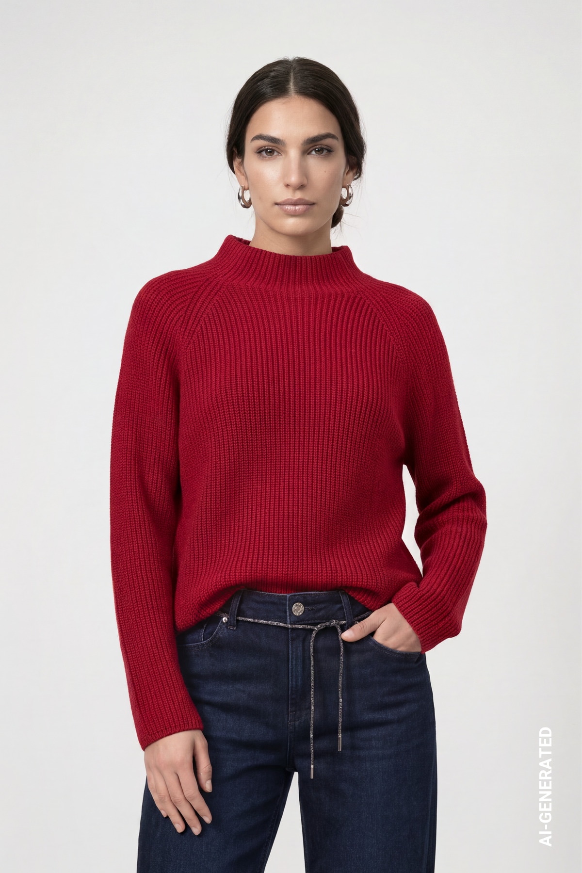 Image of Monari Strickpullover "Pullover Basic Perlfang" Regular fit mit Stehkragen