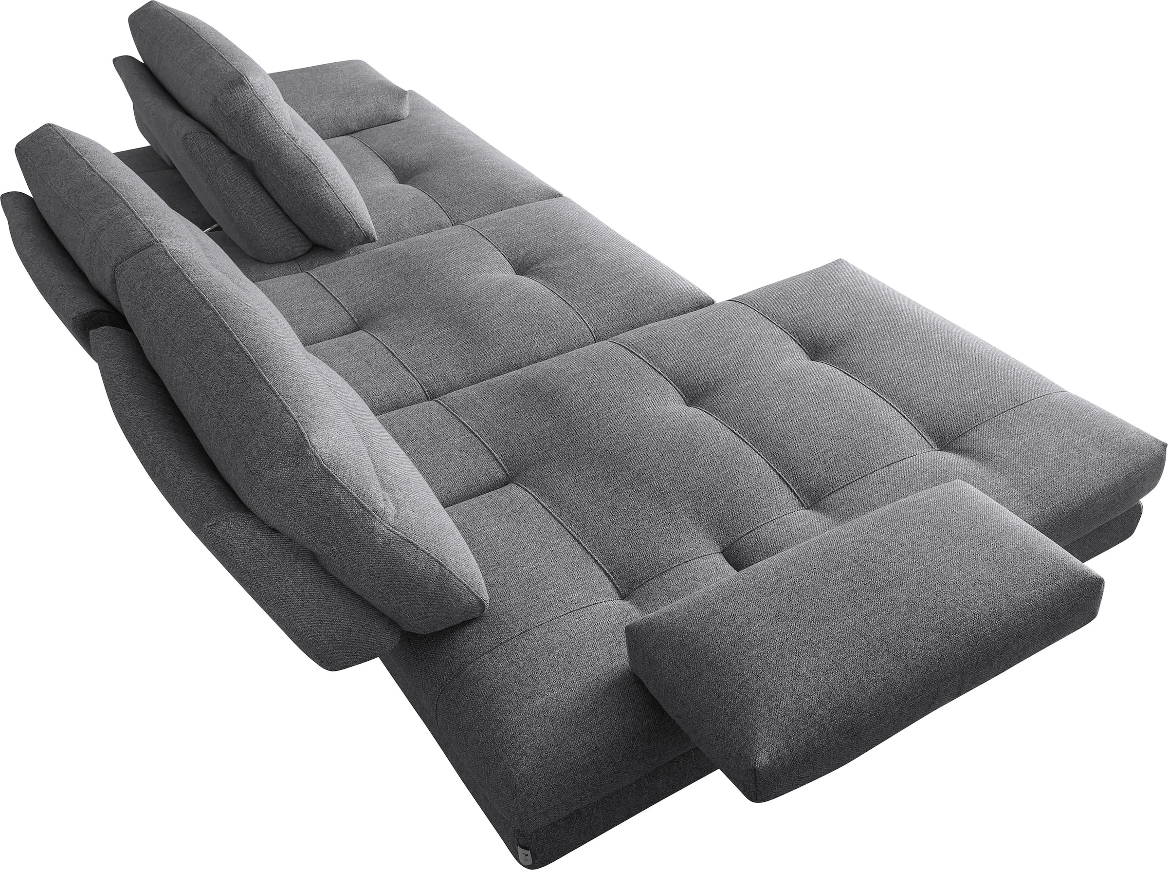 CALIA ITALIA Ecksofa »Toby Wing, B/T: 288/153 cm, Designsofa mit hohem Sitzkomfort, L-Form« inklusive Sitztiefenverstellung, Füsse in chrom glänzend