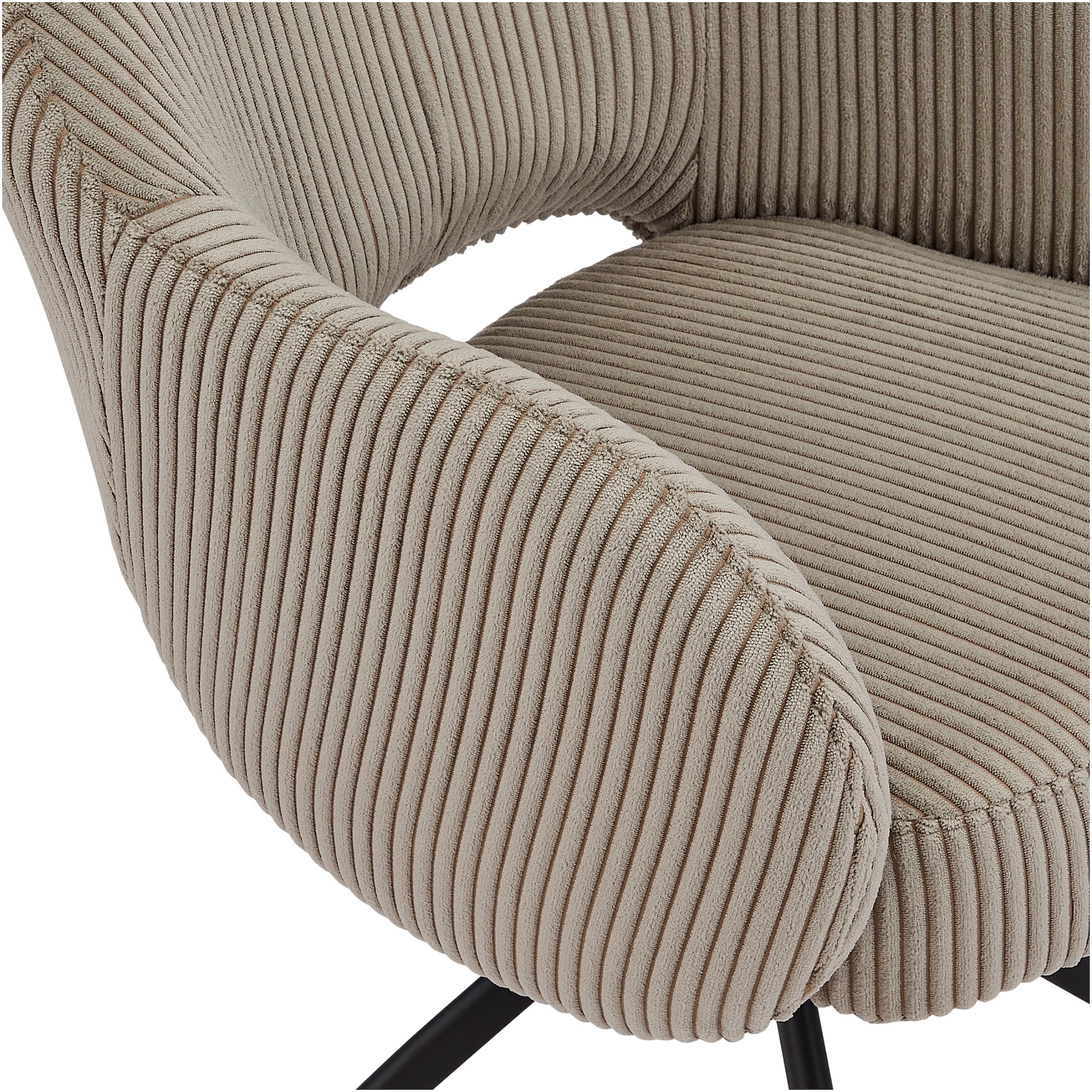 SalesFever Armlehnstuhl »Manchester Cord-Bezug« () 1 Stk.mit 360° Drehfunktion