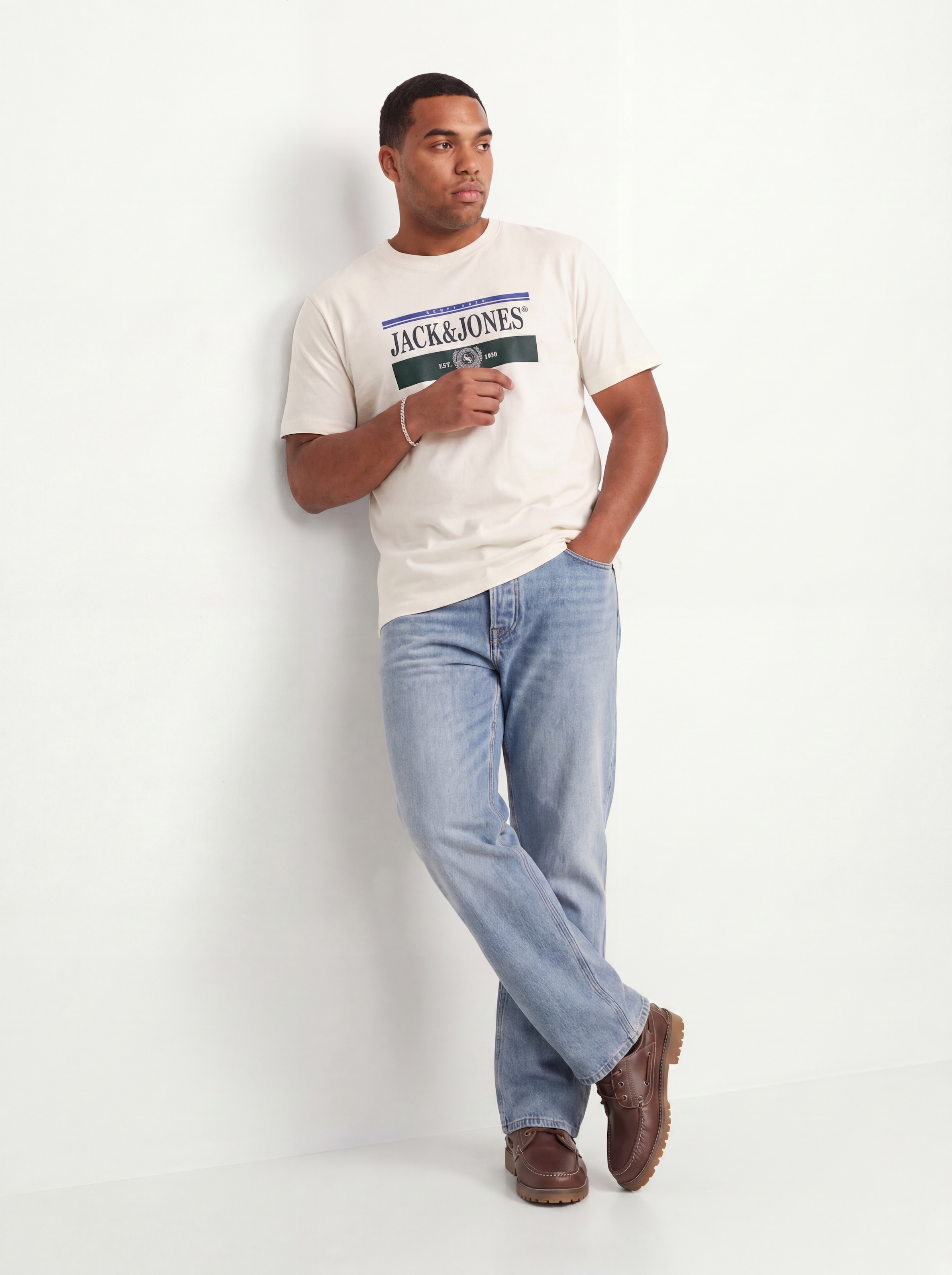 Jack & Jones PlusSize T-Shirt »JORFREDERIKSBERG GRAPHIC BOX TEE SS PLS« Baumwolle, regular fit