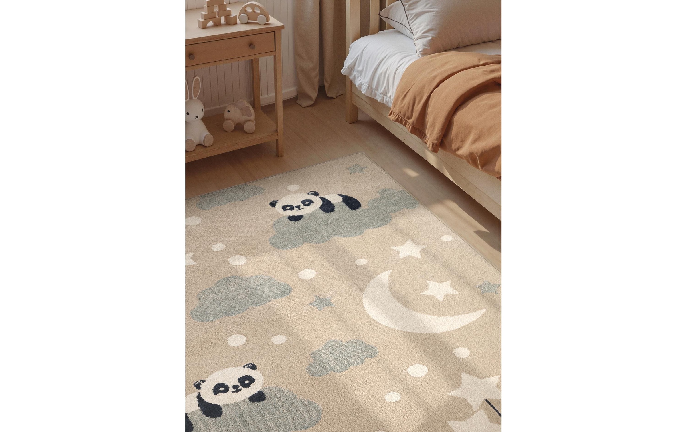 HANSE Home Kinderteppich »Dreamy Panda« rechteckig 10 mm Höhe Pflegeleicht, Weich, Kinderzimmer, Spielteppich, Spielunterlage
