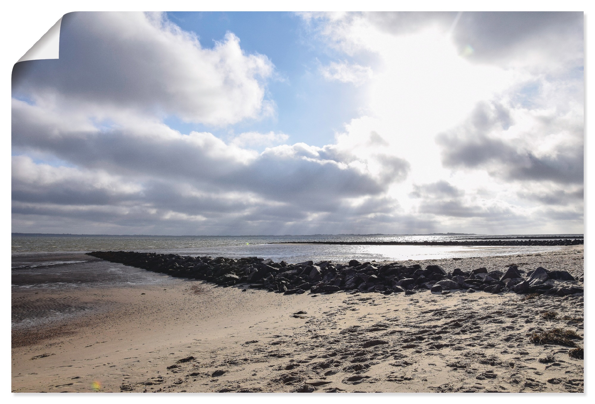 Image of Artland Wandbild »Sonnenuntergang auf der Insel Föhr«, Strand, (1 St.), in vielen Grössen & Produktarten - Alubild / Outdoorbild für den Aussenbereich, Leinwandbild, Poster, Wandaufkleber / Wandtattoo auch für Badezimmer geeignet bei Ackermann Versand Sch