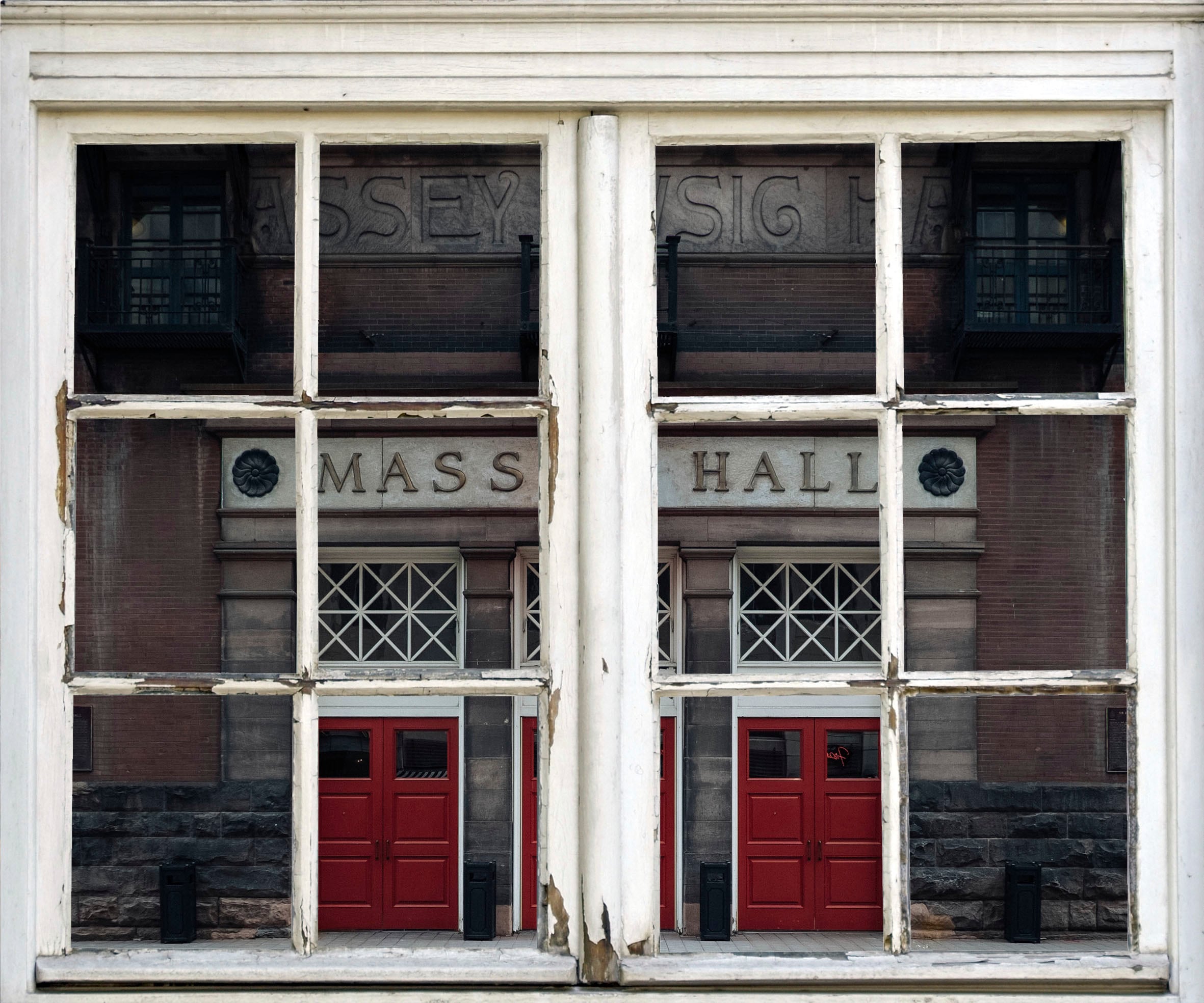 Image of queence Wandsticker "MASS HALL" Wandsticker, Wandbild, selbstklebend, 3D, Fenster