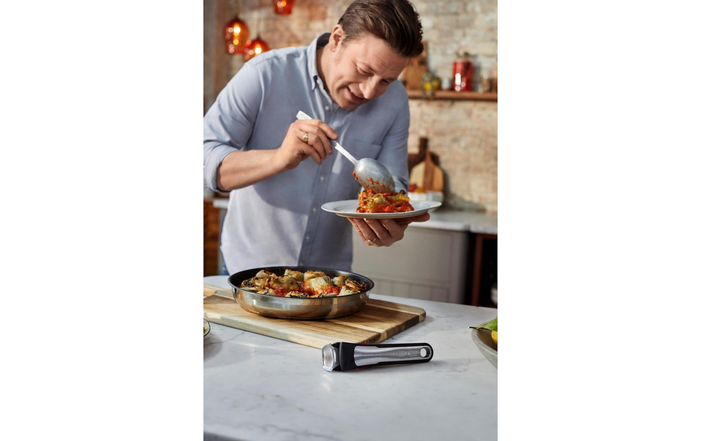 Tefal Pfannen-Set »Jamie Oliver Ingenio 9-teilig«, Edelstahl