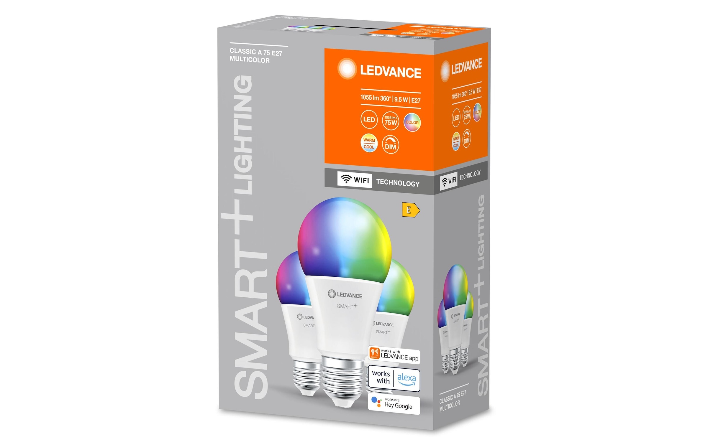 LED-Leuchtmittel »SMART+ WiFi Classic A75, E27, RGBW, 3 Stück«, E27, Farbwechsler