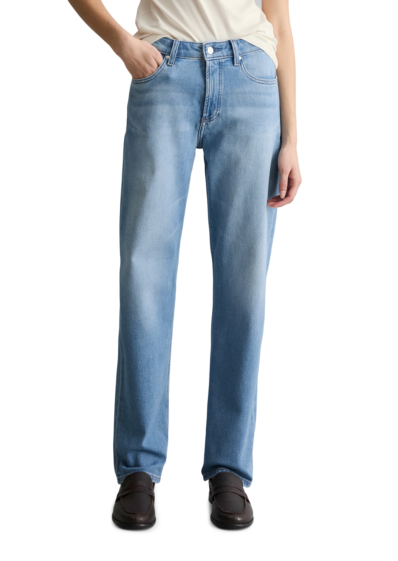 Image of Marc OPolo DENIM Straight-Jeans Model Olina straight aus weichem Organic Cotton-Lyocell-Mix