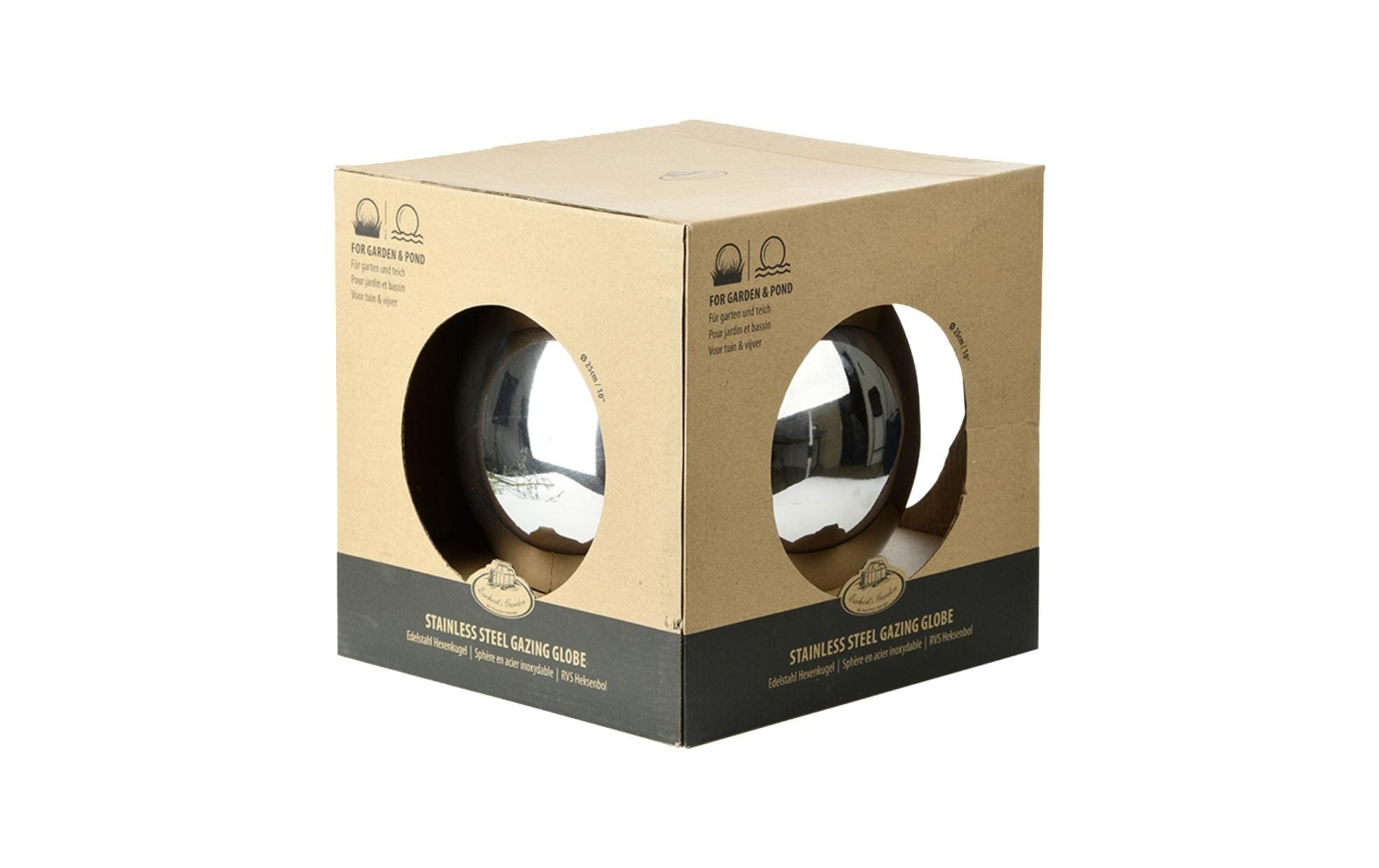 esschert design Dekokugel "Rosenkugel Edelstahl XL"