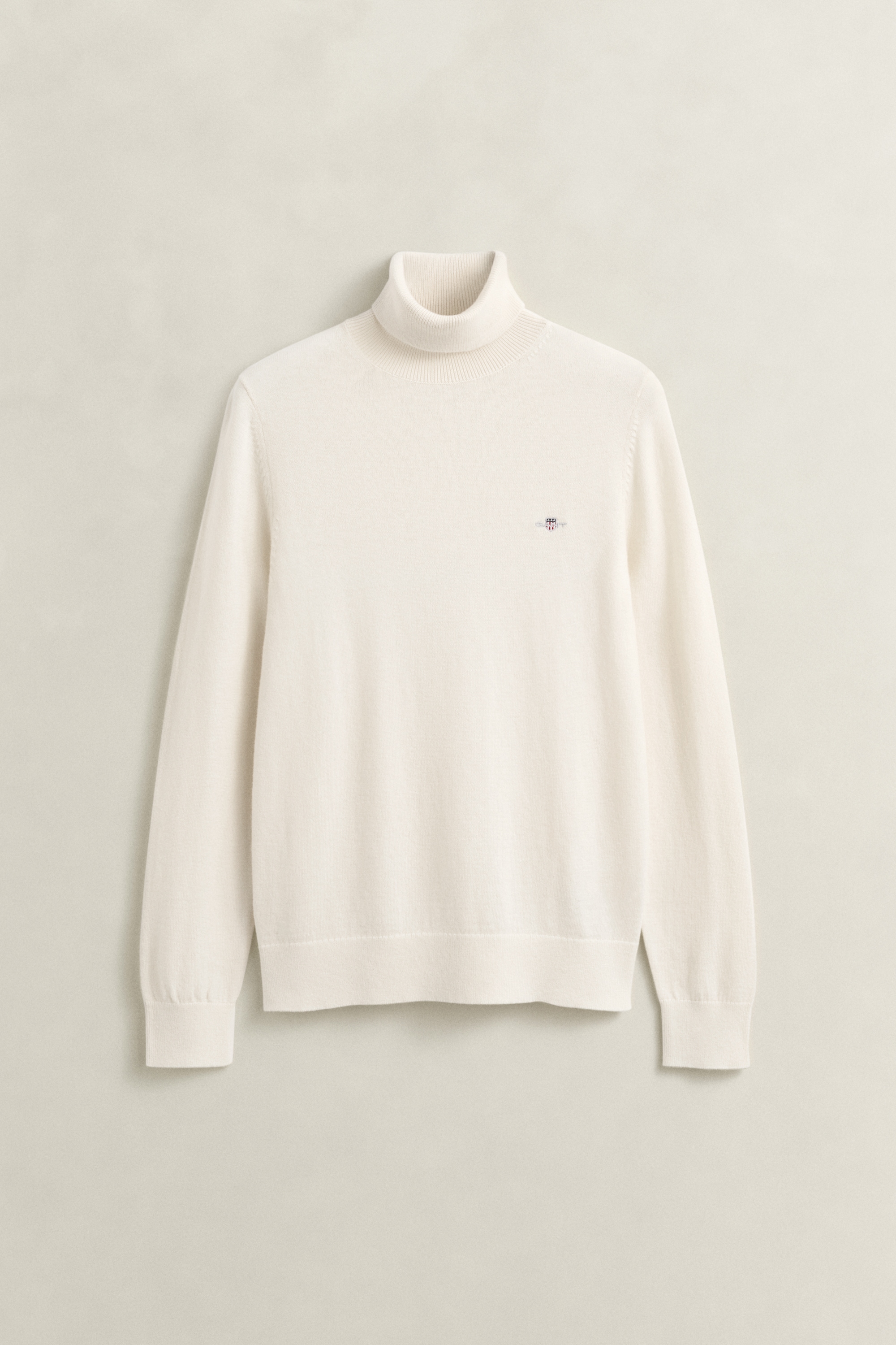 Gant Pull à col roulé »WOOL COTTON TURTLENECK« normale Passform, unifarben