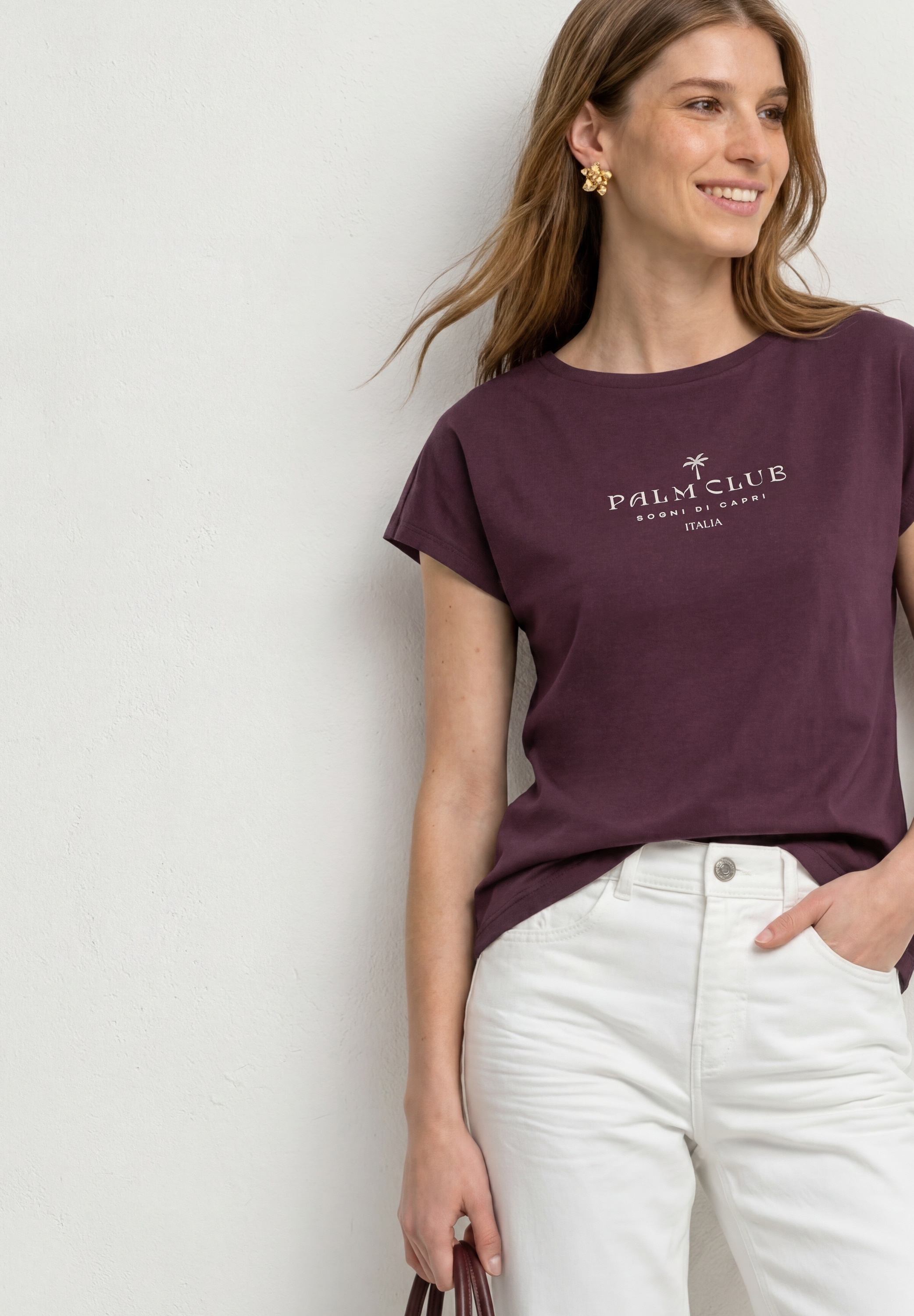 STREET ONE Haut de chemise top d'été avec texte