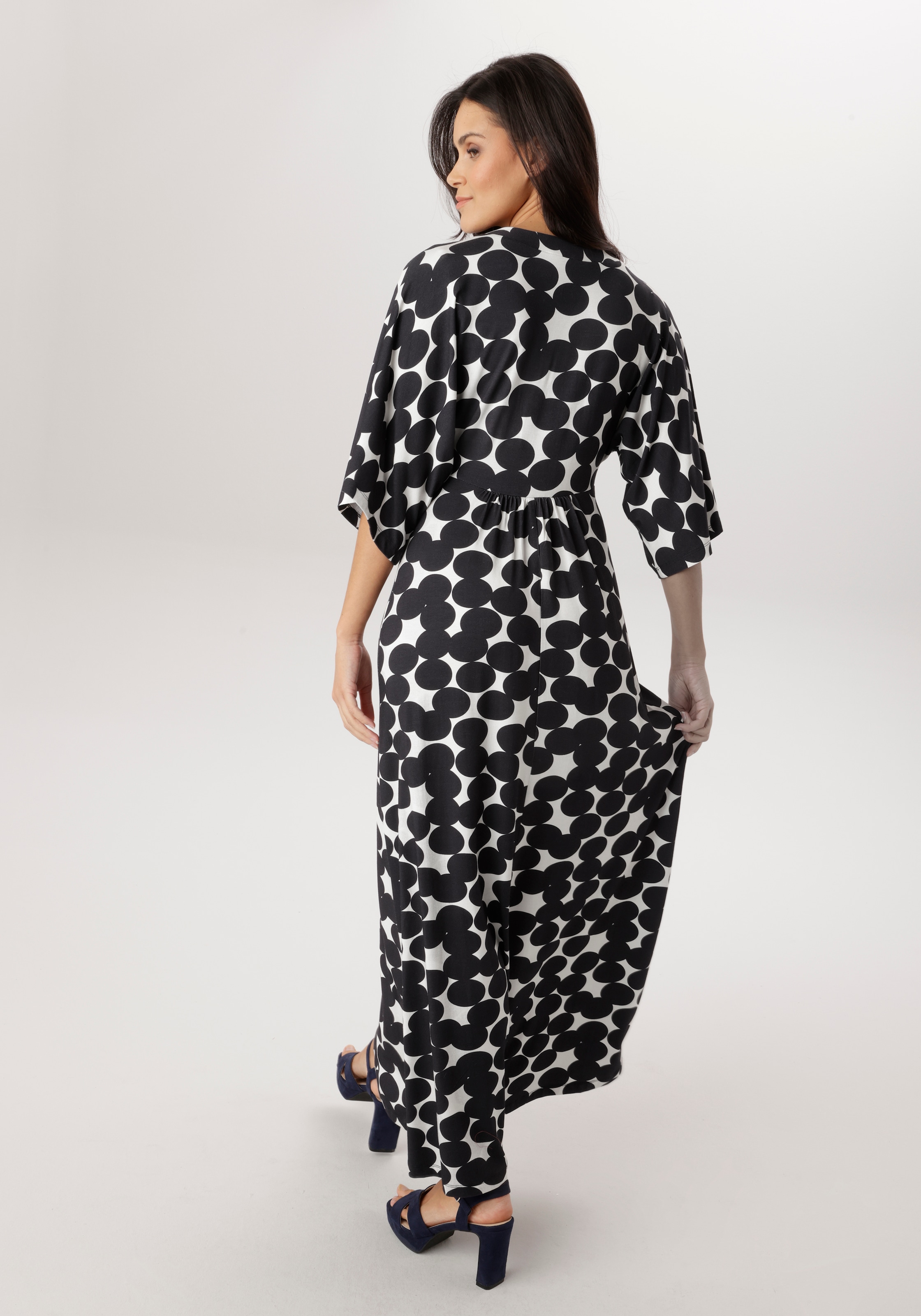 Aniston SELECTED Maxi robe mit weiten, 3/4-langen Ärmeln - NEUE KOLLKETION