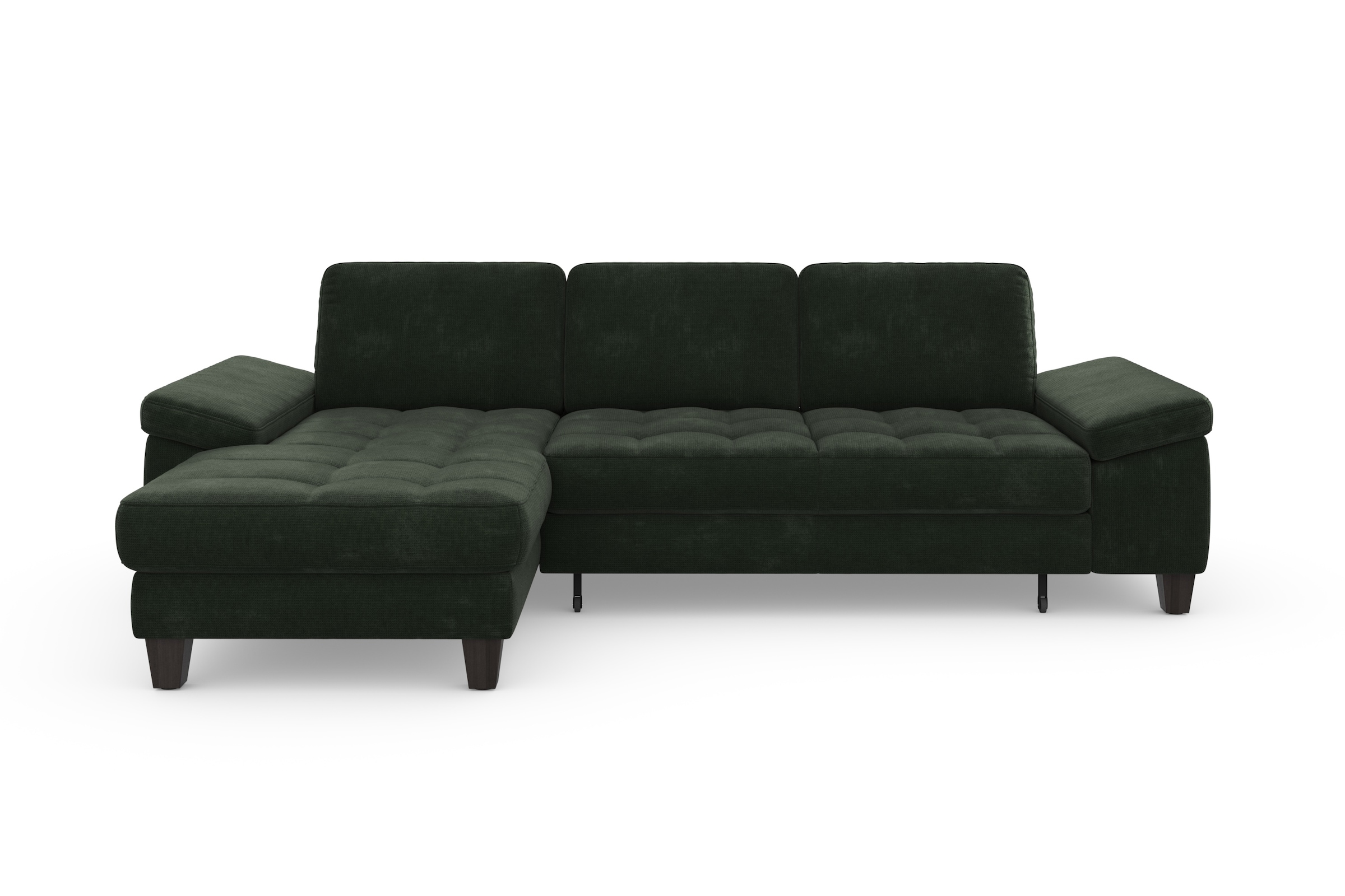 sit&more Ecksofa »Westham L-Form«, Recamiere, mit oder ohne Bettfunktion, Bettkasten, Füsse wengefarben