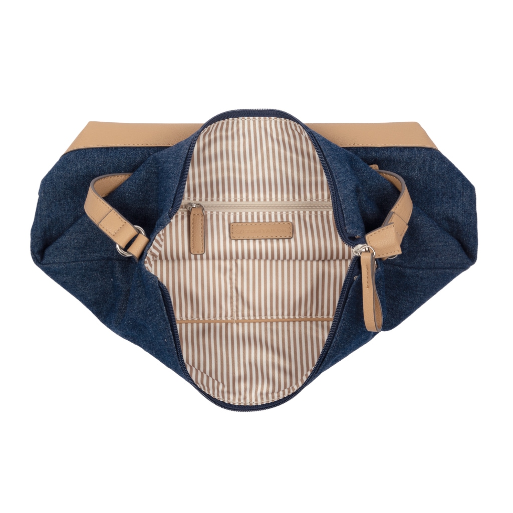 TOM TAILOR Hobo »Gilda« sac porté main femme, sac épaule avec grand logo Tom-Tailor