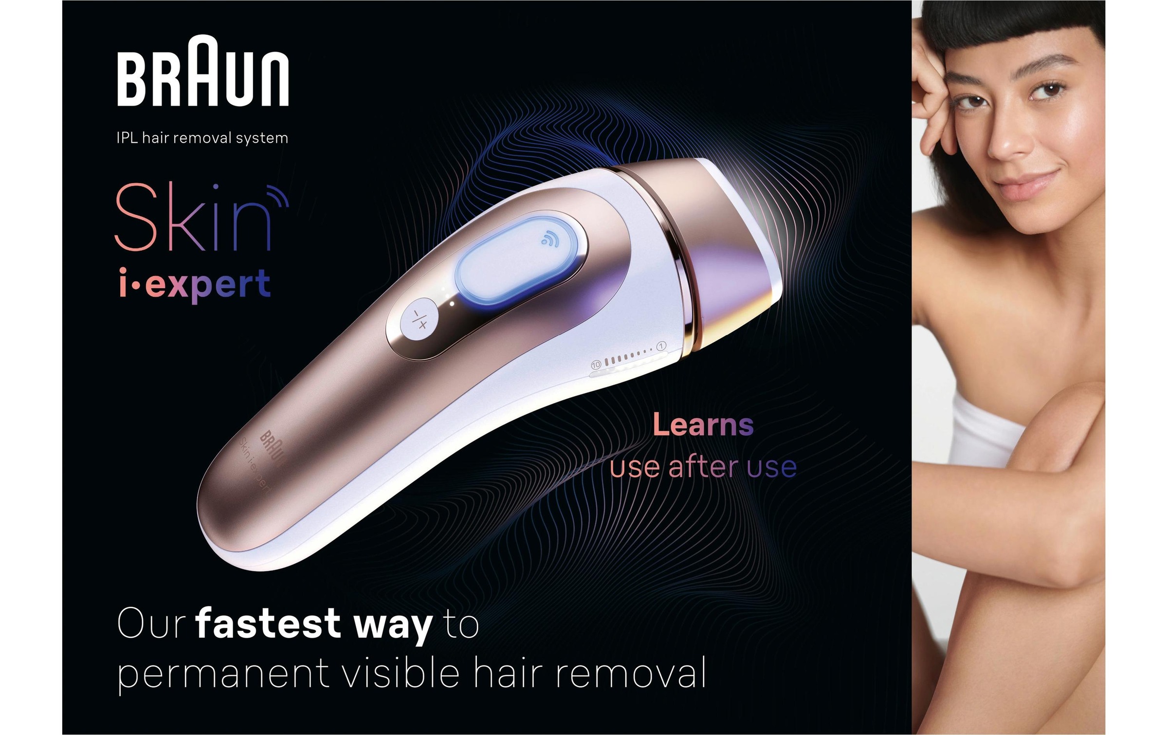 Image of Braun IPL-Haarentferner "Smart Skin i·expert PL7147" 2 Aufsätze für Gesicht & Körper, Venus Rasierer & Aufbewahrungstasche