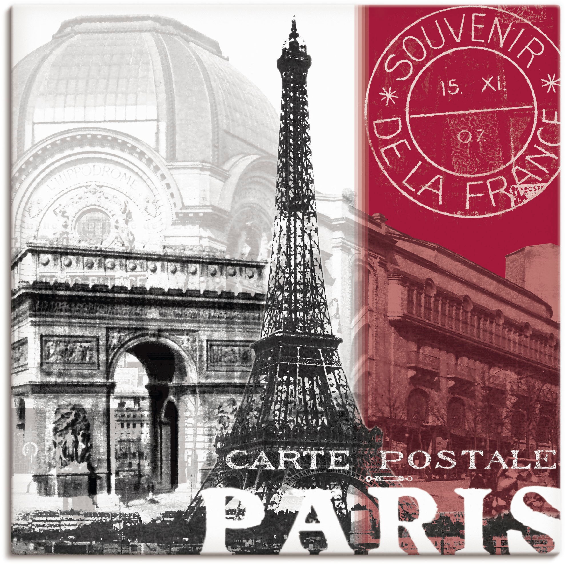 Image of Artland Wandbild "Paris" Gebäude 1 Stk. tlg. als Alubild, Leinwandbild in verschied. Grössen