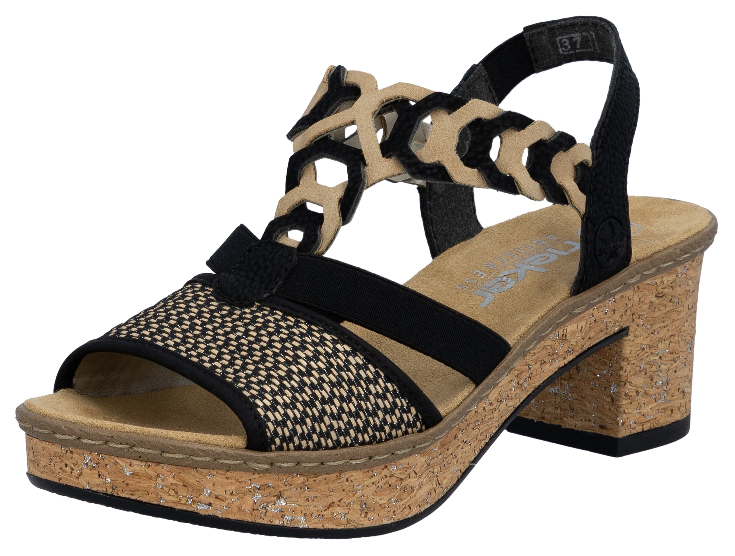 Image of Rieker Sandalette, Sommerschuh, Sandale, Plateauabsatz, in elegantem Look