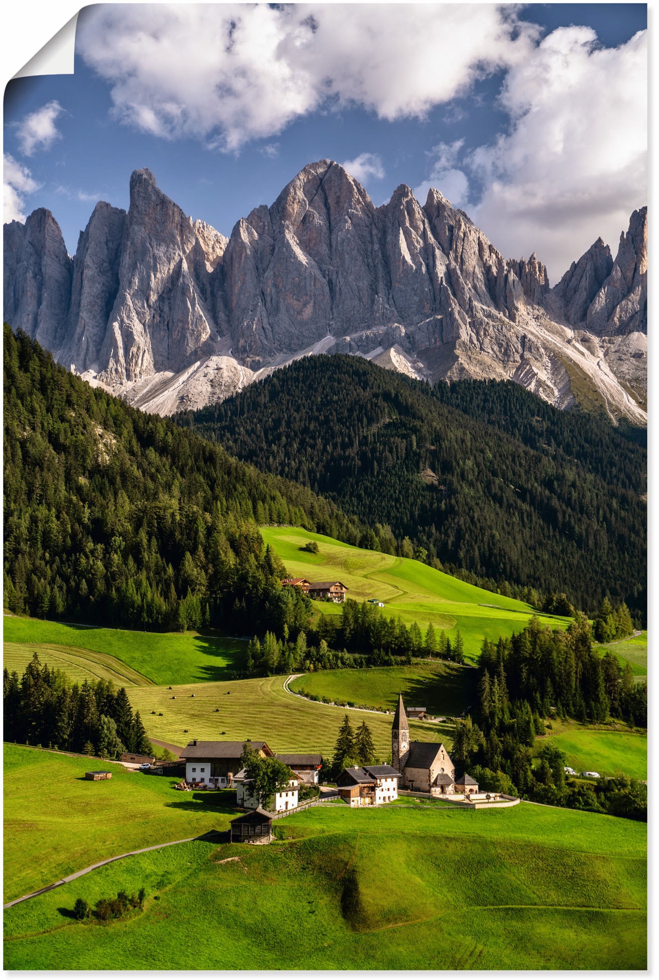 Alpenbilder, als Wandbild Alubild, Artland & (1 confortablement acheter in versch. Poster Südtirol Wandaufkleber oder »Sommer Berge den in Leinwandbild, Grössen Dolomiten«, in St.),