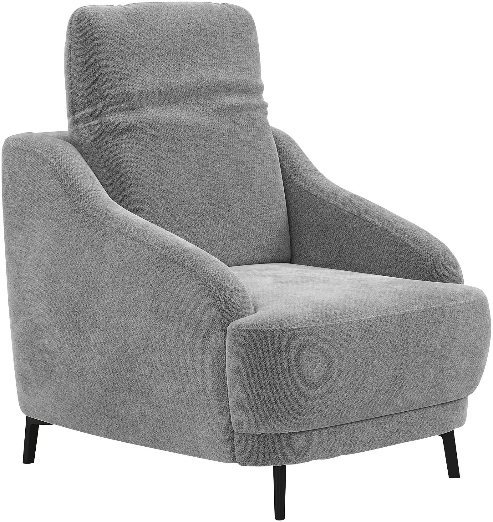 sit&more Sessel »Blues«, (1 St.), mit Metallfüssen, schwarz-matt