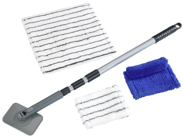 Image of Maximex Bodenwischer-Set »Speedy 3in1«, (Set, 5 St., Teleskop-Stiel, Wischerplatte, Bezüge), mit 360°-Gelenk bei Ackermann Versand Schweiz