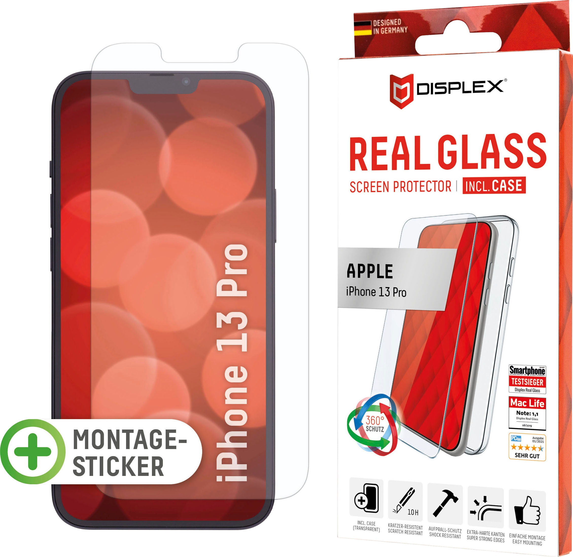 Image of Displex Displayschutzfolie »DISPLEX Real Glass + Case für iPhone 13 Pro« bei Ackermann Versand Schweiz