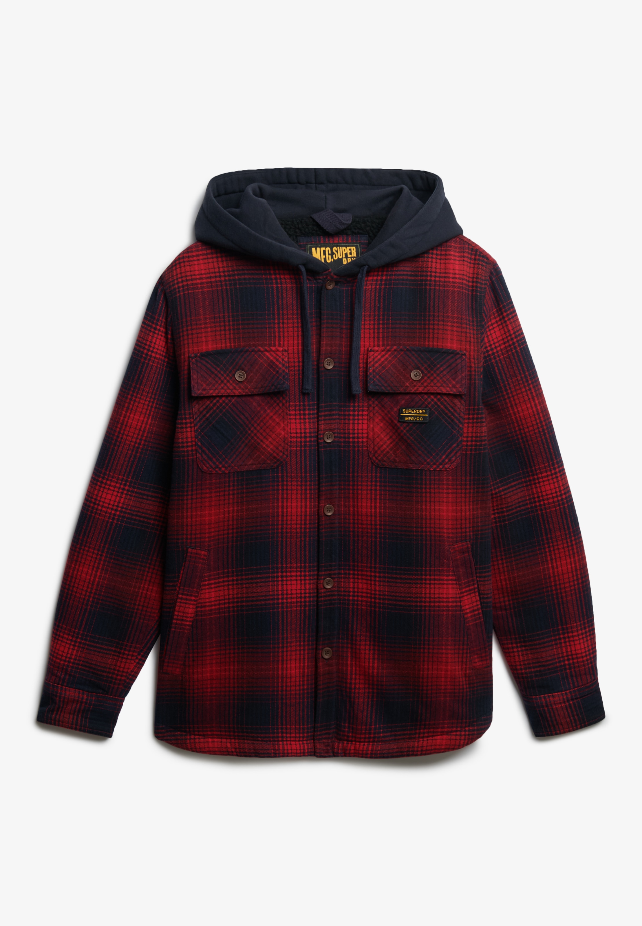 Superdry Langarmhemd »SURPLUS HOODED CHECK SHIRT«