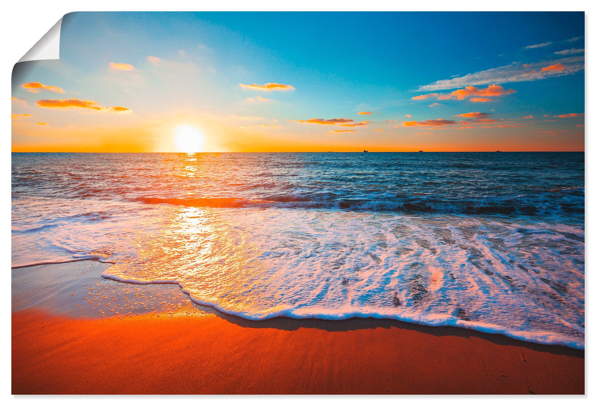 Artland Wandbild »Sonnenuntergang und das Meer«, als Wandaufkleber Leinwandbild, Poster St.), oder Strand, in (1 versch. maintenant Grössen Alubild