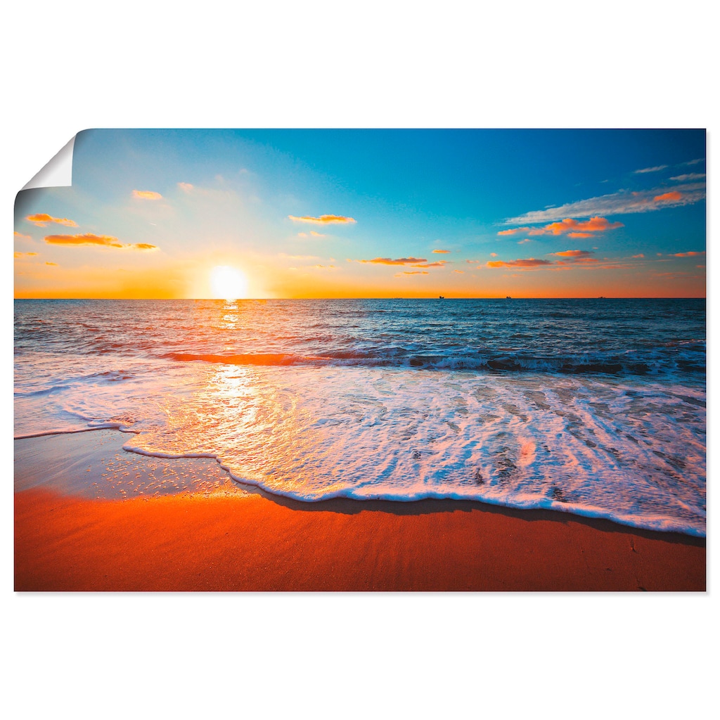 Artland Wandbild »Sonnenuntergang und das Meer«, Strand, (1 St.)