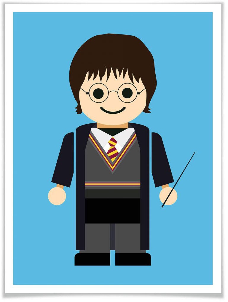 Poster »Playmobil Harry Potter Spielzeug«, Kinder, (1 St.), Poster ohne Bilderrahmen