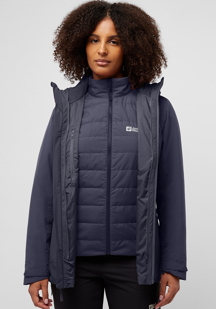 Jack Wolfskin 3-in-1-Funktionsjacke »HUNBERG 3IN1 JKT W«, mit Kapuze