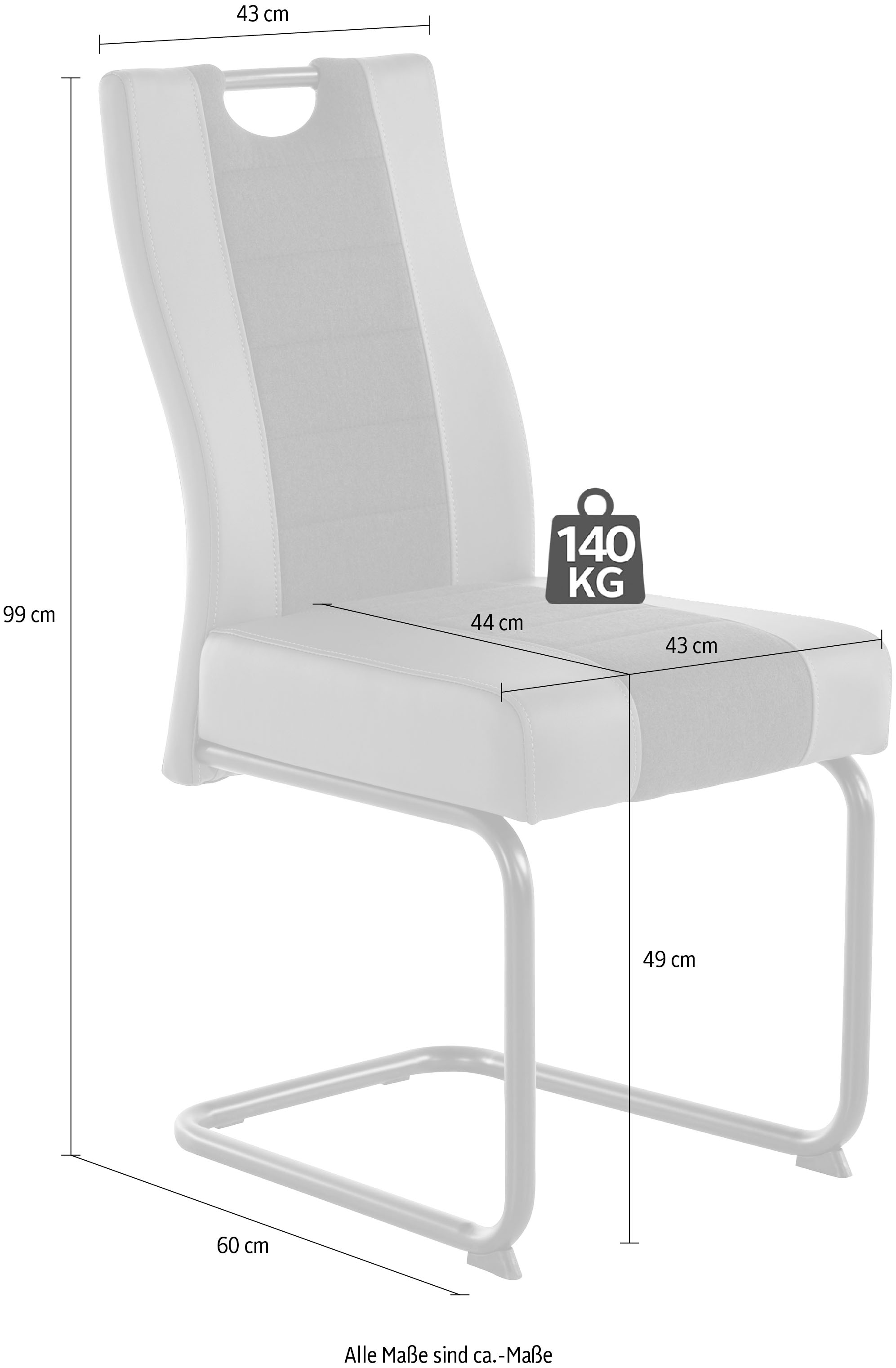 HELA S«, Stuhl Stück, Kunstleder-Webstoff, günstig Federkern St., 4 (Set), oder 4 2 Polsterung »Erika komfortable kaufen