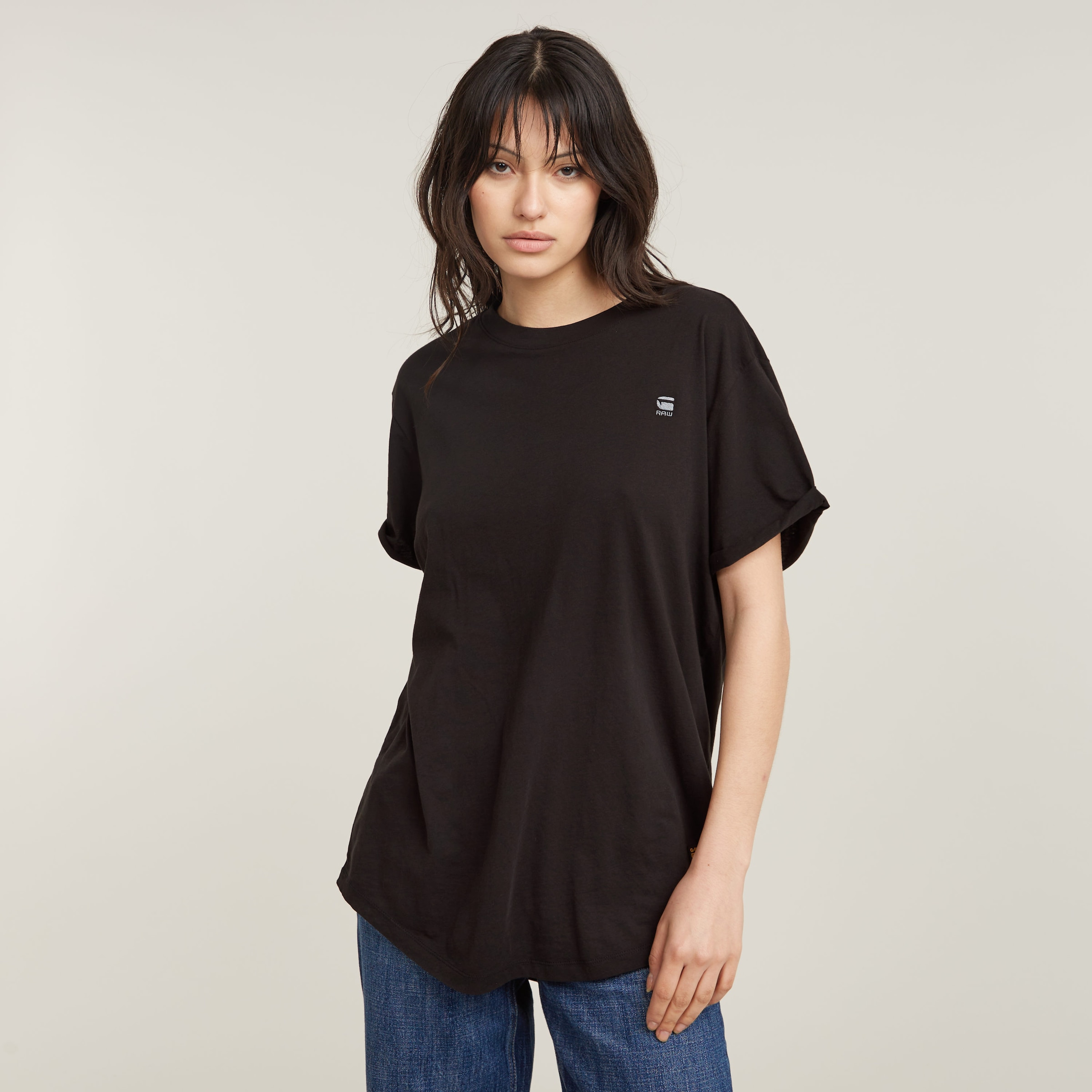 Image of G-STAR T-Shirt "Lash fem loose" mit fixiertem Umschlagsaum