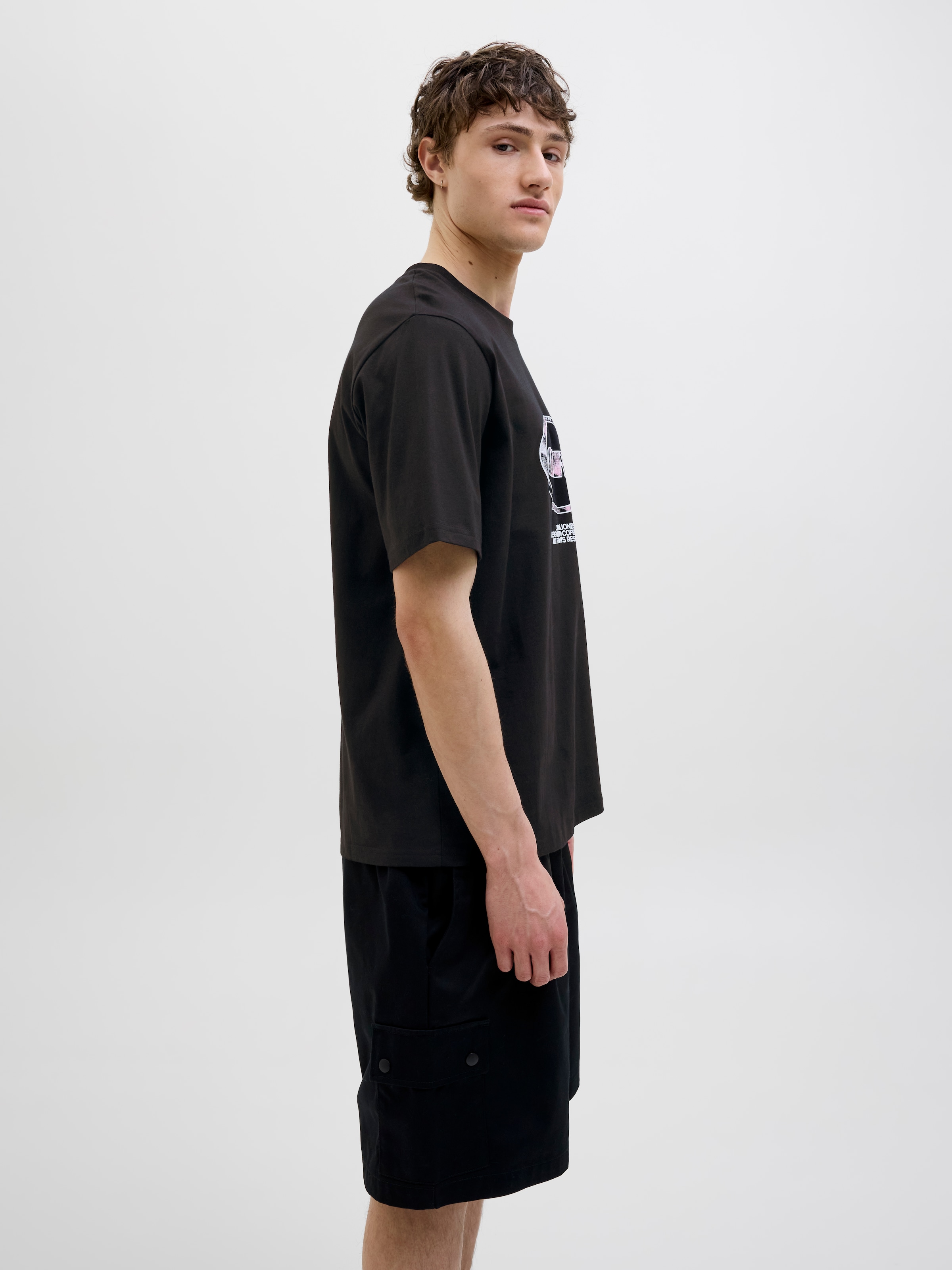 Jack & Jones T-Shirt »JCOLIDO AOP FRONT PRINT TEE SS CREW NECK«, mit Frontprint