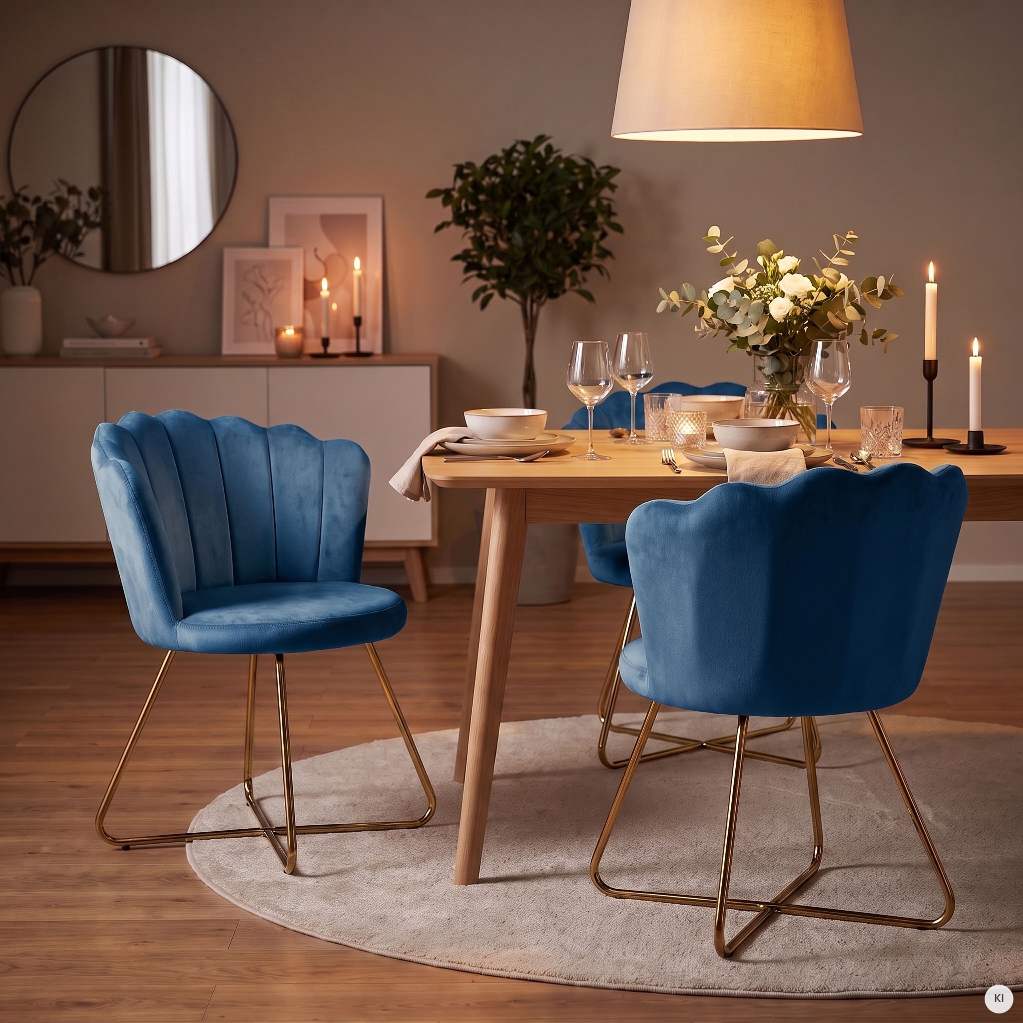 SalesFever Chaise rembourrée »Komfortabler Stuhl im eleganten Design« (Ensemble) 2 cuisdesign coquillage
