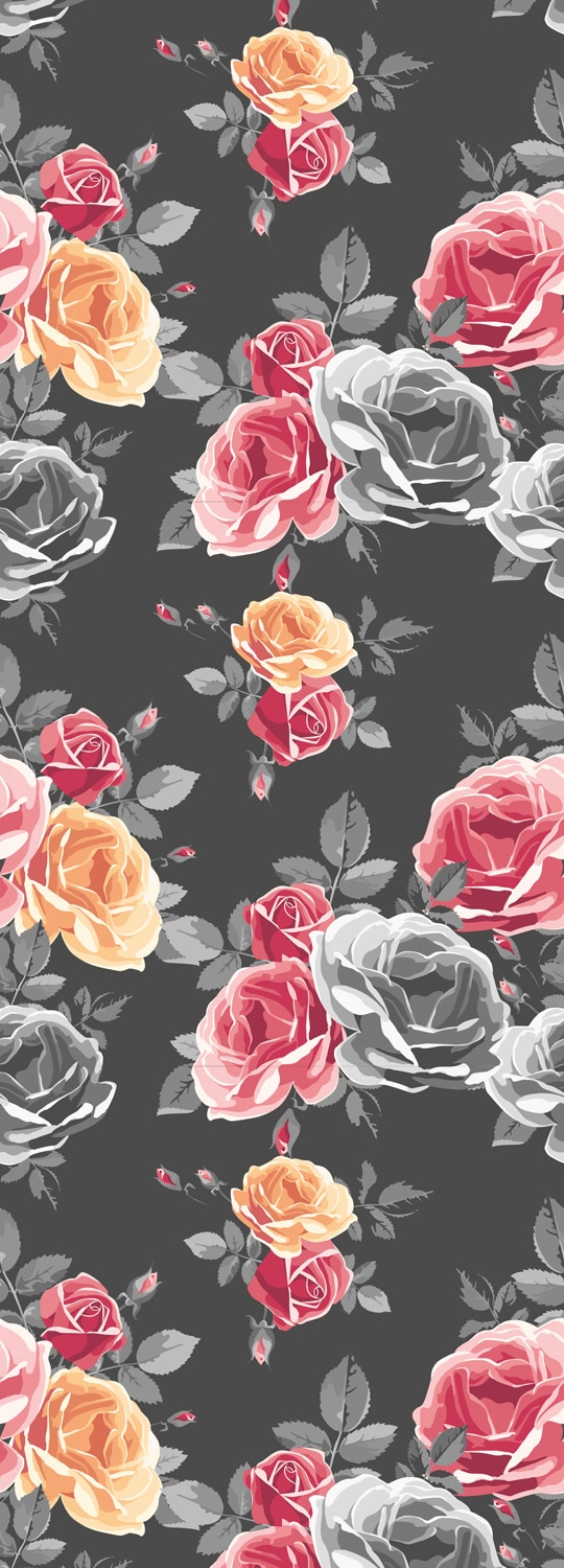 queence Vinyltapete »Phoenix«, bedruckt-Motiv-botanisch-floral-gemustert-natürlich, 90x250cm, selbstklebend, kinderleichte Anbringung, Sticker