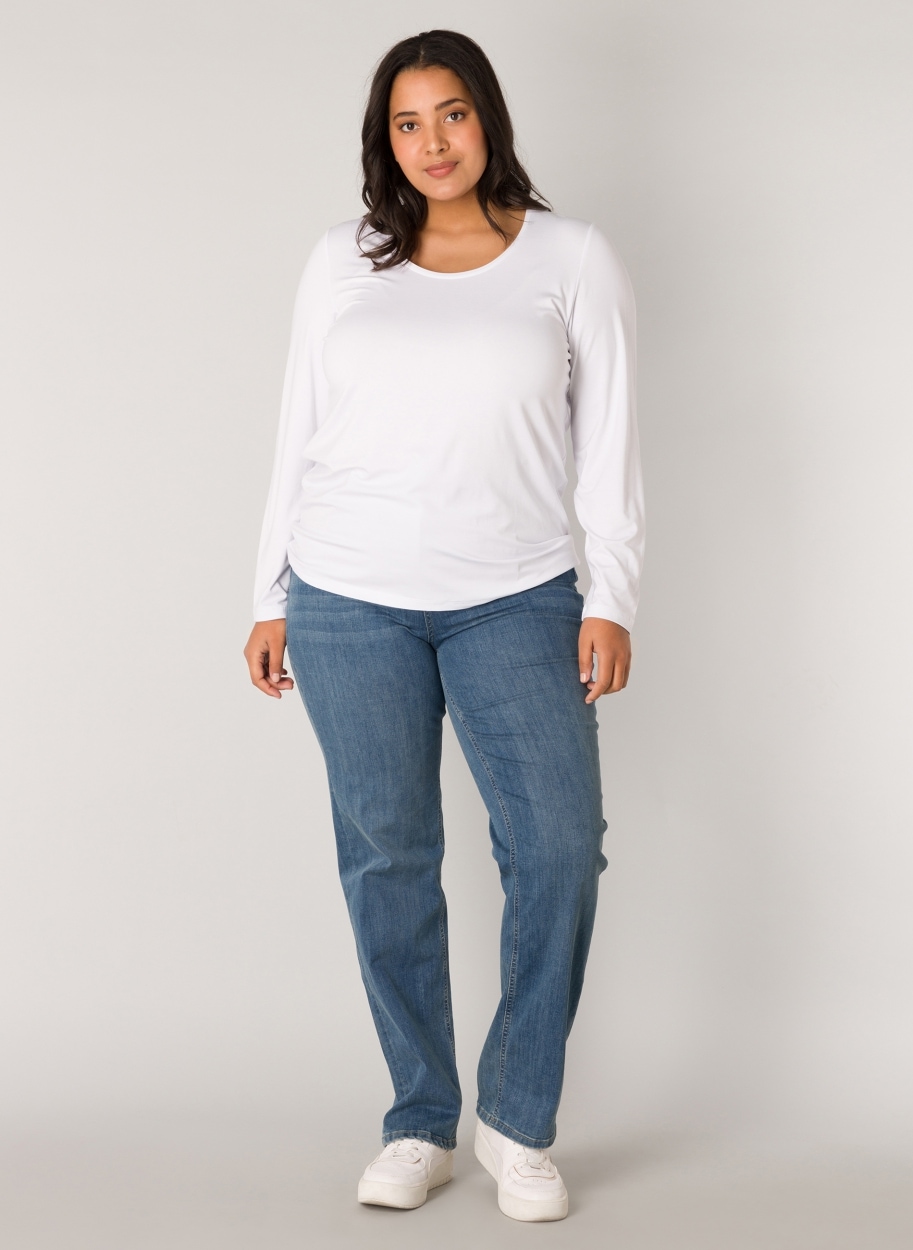 Base Level Curvy T-shirt à manches longues mit Rundhalsausschnitt