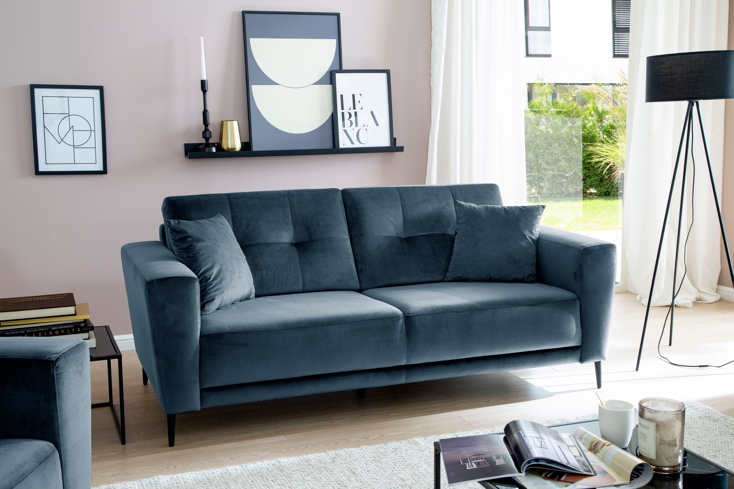 Image of Trends by HG 3-Sitzer "Barcelona" mit Metallfuss, frei im Raum stellbar