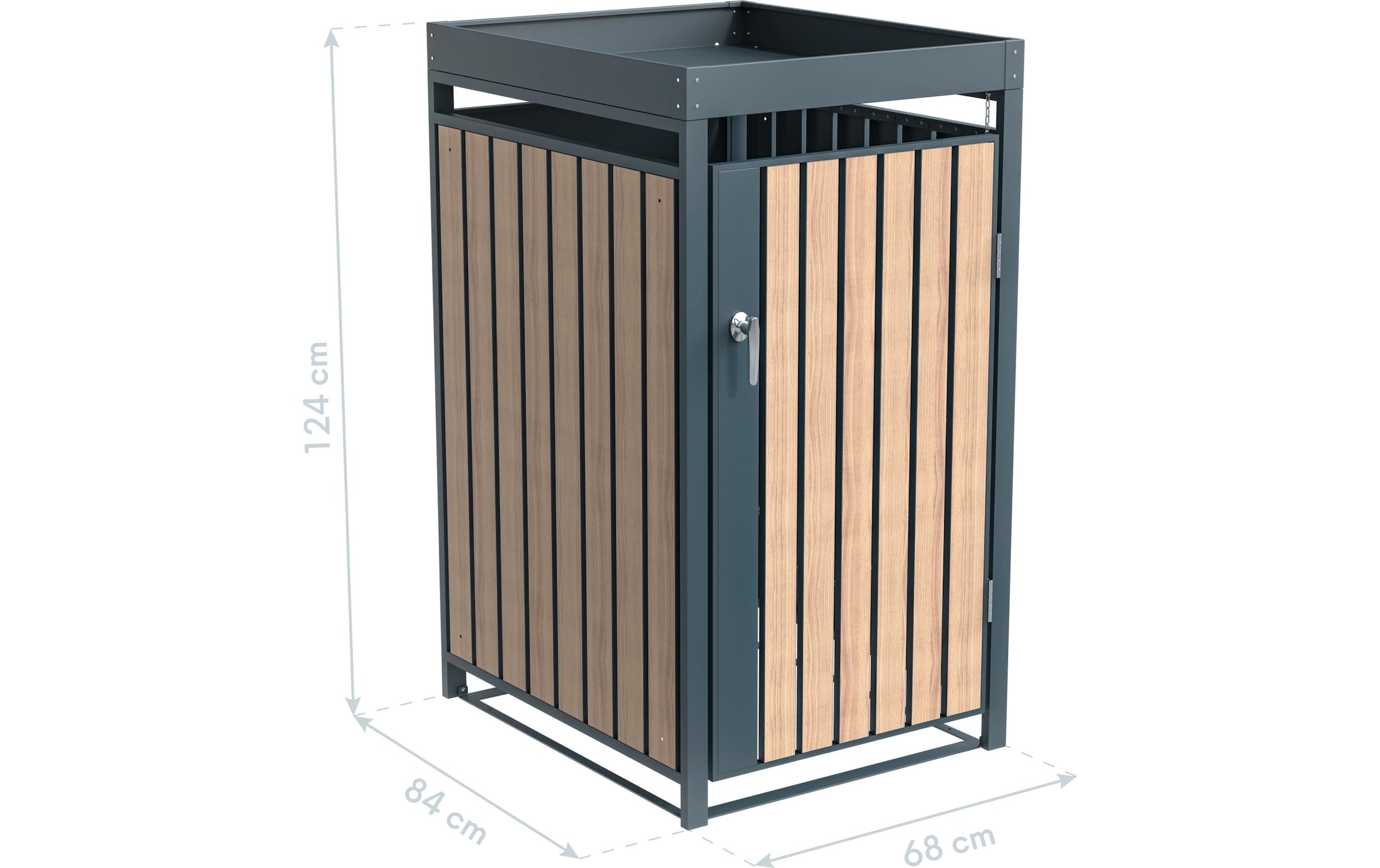 WESTMANN Gartenbox »Planta« Platz für 1 Mülltonnen je 240 L, BxHxT: 68x84x124,5 cm
