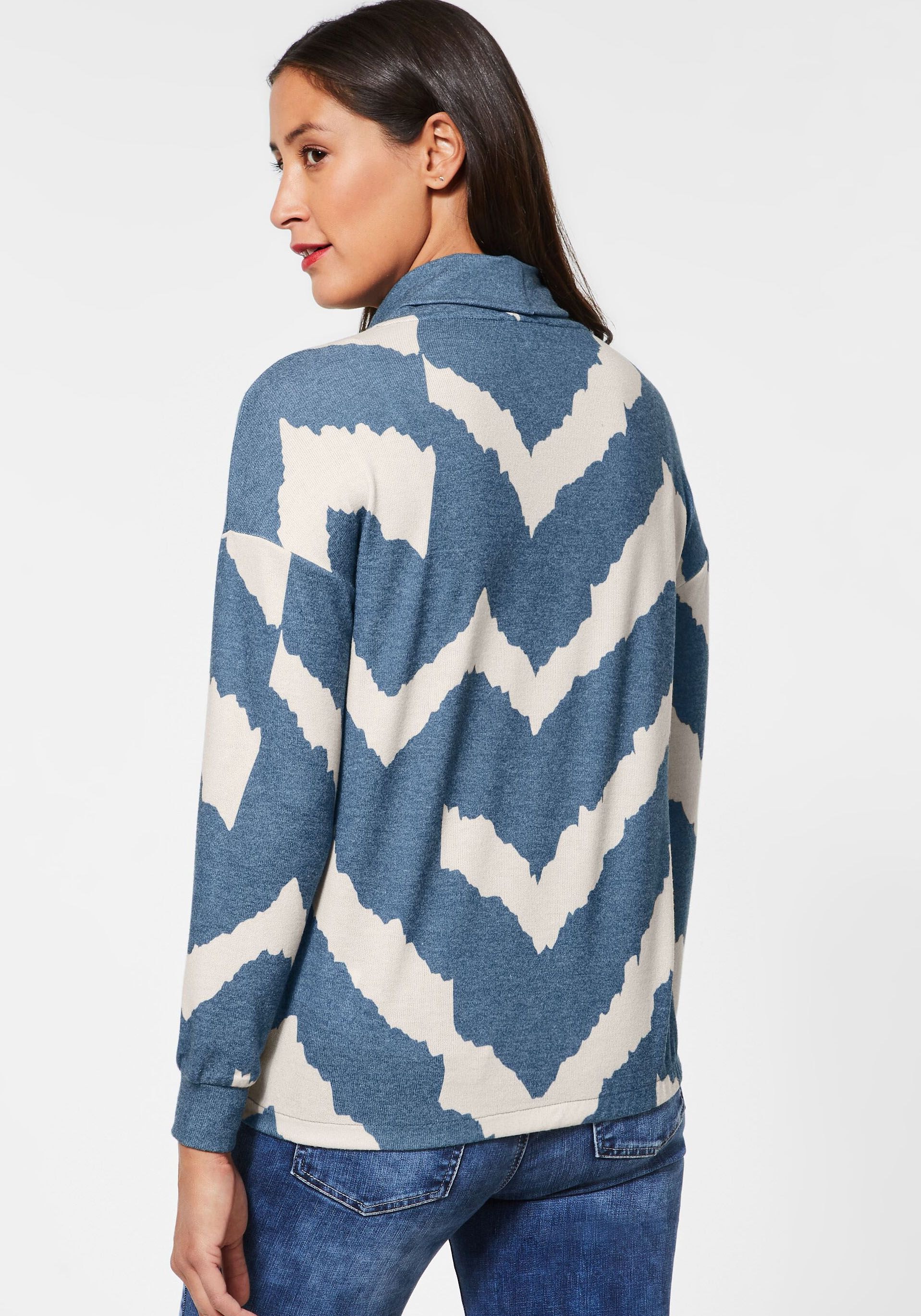 STREET ONE Langarmshirt, mit Tunnelzug