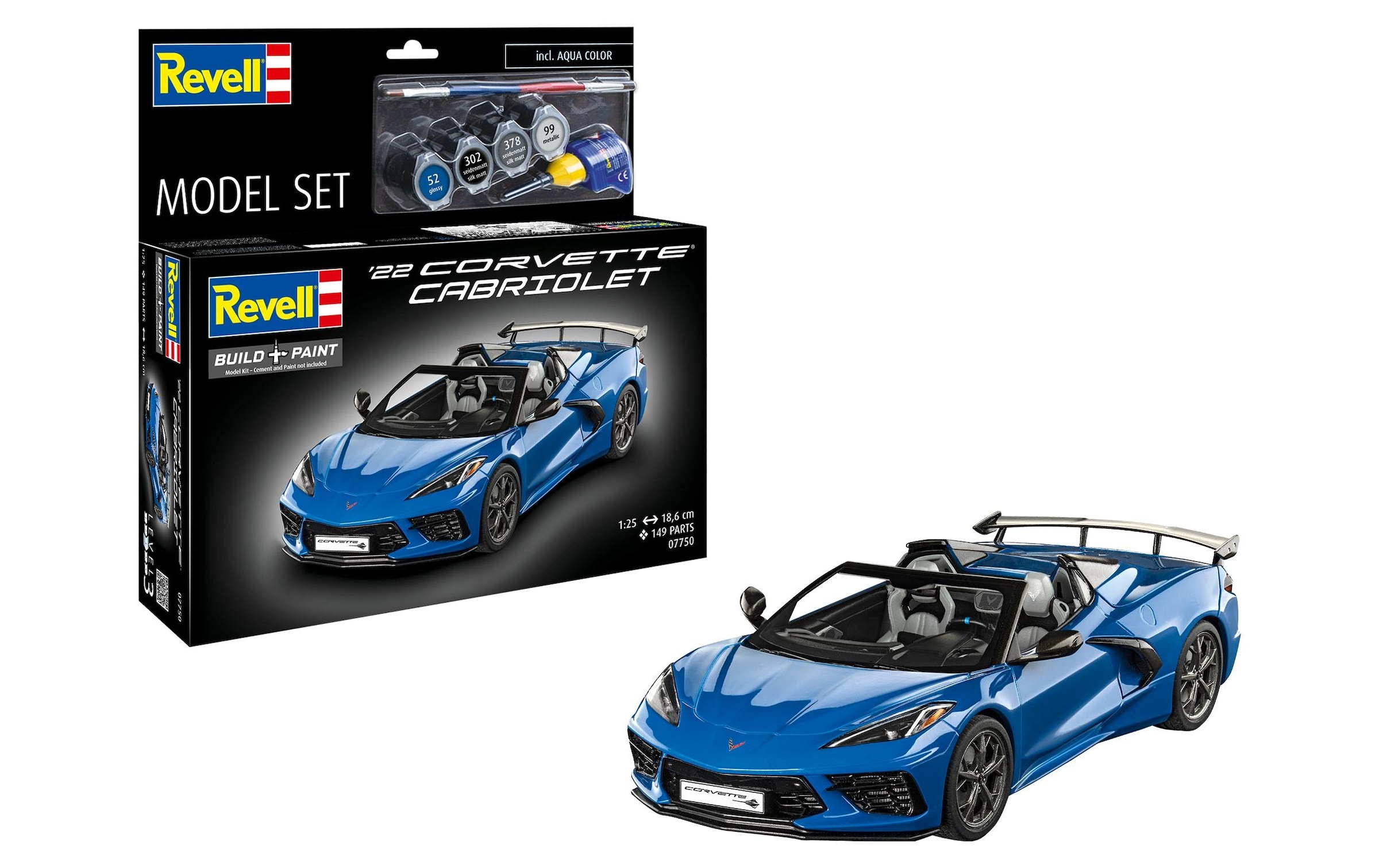 Revell® Modellbausatz »Model Set Corvette C8 Cabriolet 1:25« 149 Stk. tlg. 1:25