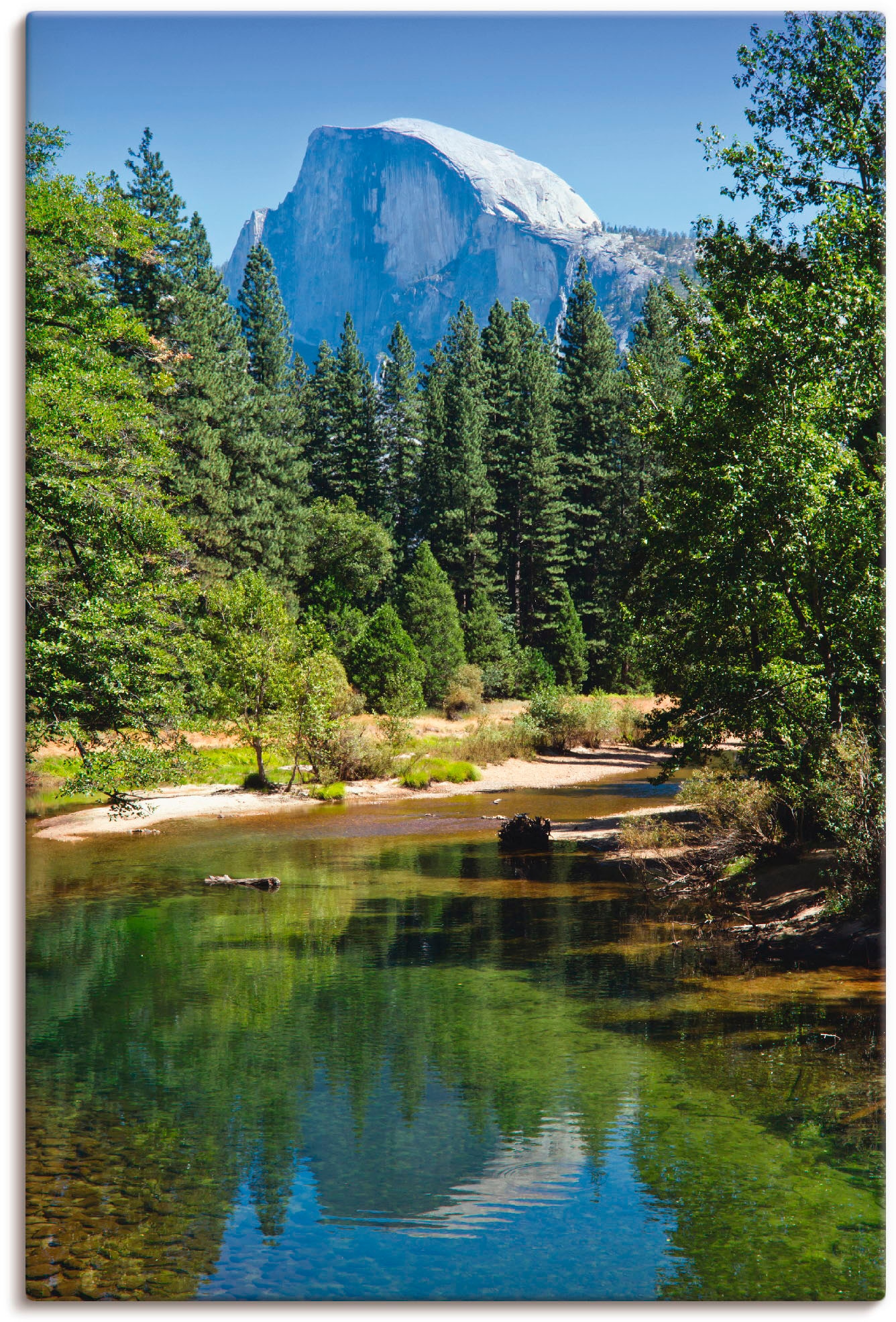 Image of Artland Leinwandbild "Yosemite Valley Half Dome River of Mercy" Gewässer 1 Stk. tlg. auf Holzrahmen gespannt