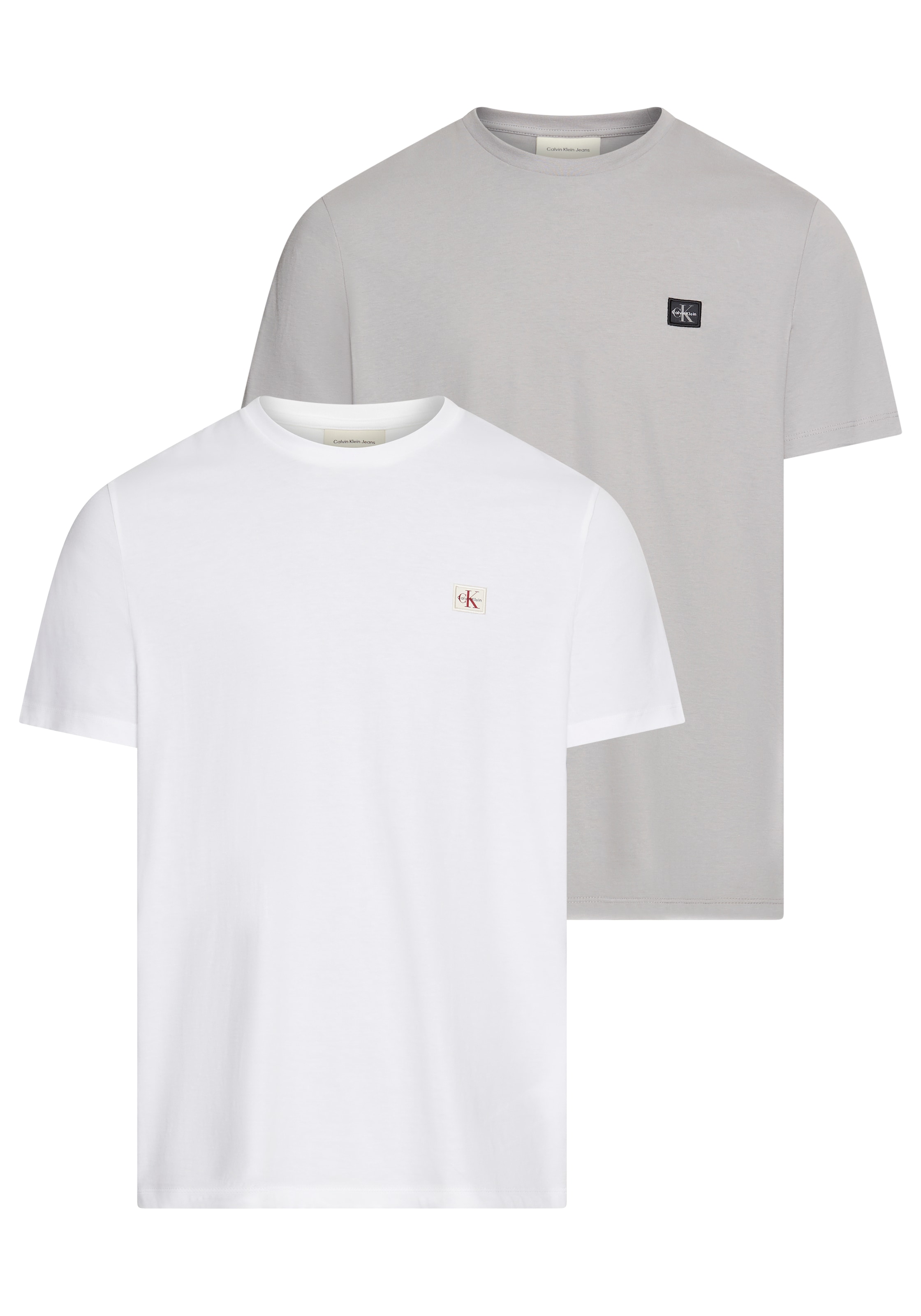 Image of Calvin Klein Jeans T-Shirt "SS BADGE TEE 2 PACK" Packung, 2er-Pack, 2 Stk. Mit Rundhalsausschnitt