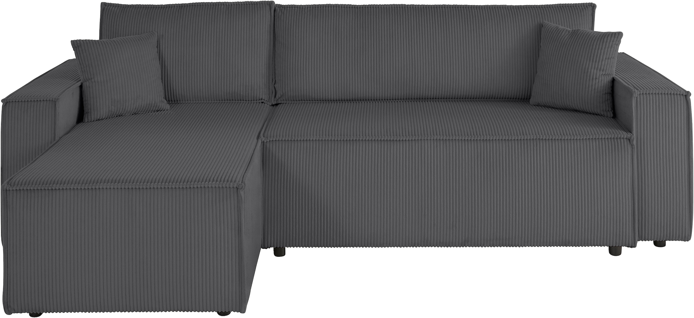 GOODproduct Ecksofa »CASSI L-Form, 241cm - OTTO. Verlässliche Qualität.« Schlaffunktion (133/200) ,Bettkasten, Recamiere links/rechts, Cord