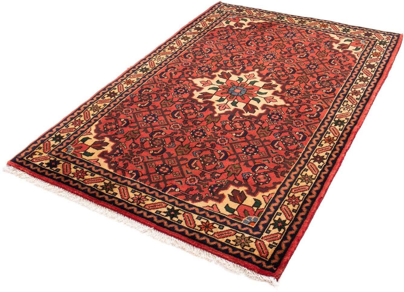 Image of morgenland Orientteppich »Perser - Nomadic - 156 x 106 cm - dunkelrot«, rechteckig, 10 mm Höhe, Wohnzimmer, Handgeknüpft, Einzelstück mit Zertifikat bei Ackermann Versand Schweiz