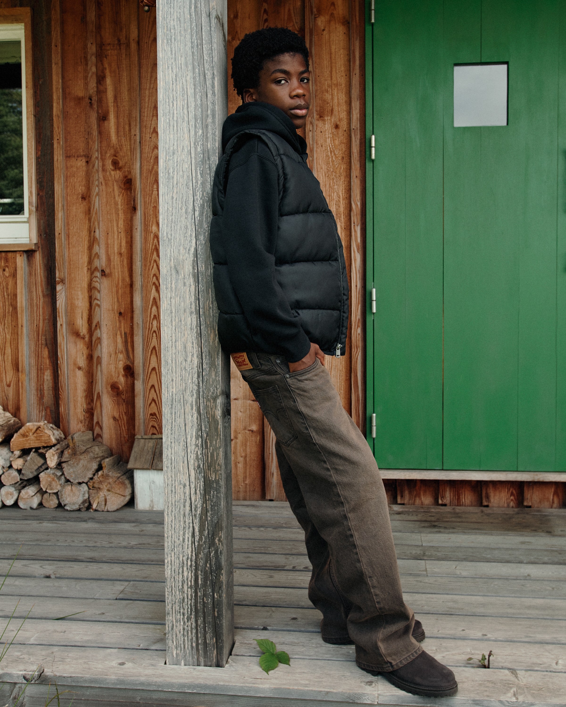 Image of Levis Kids Steppweste "LVB BATWING EMB PUFFER VEST" mit Blouson-Kragen / Logo-Stickerei / für Boys