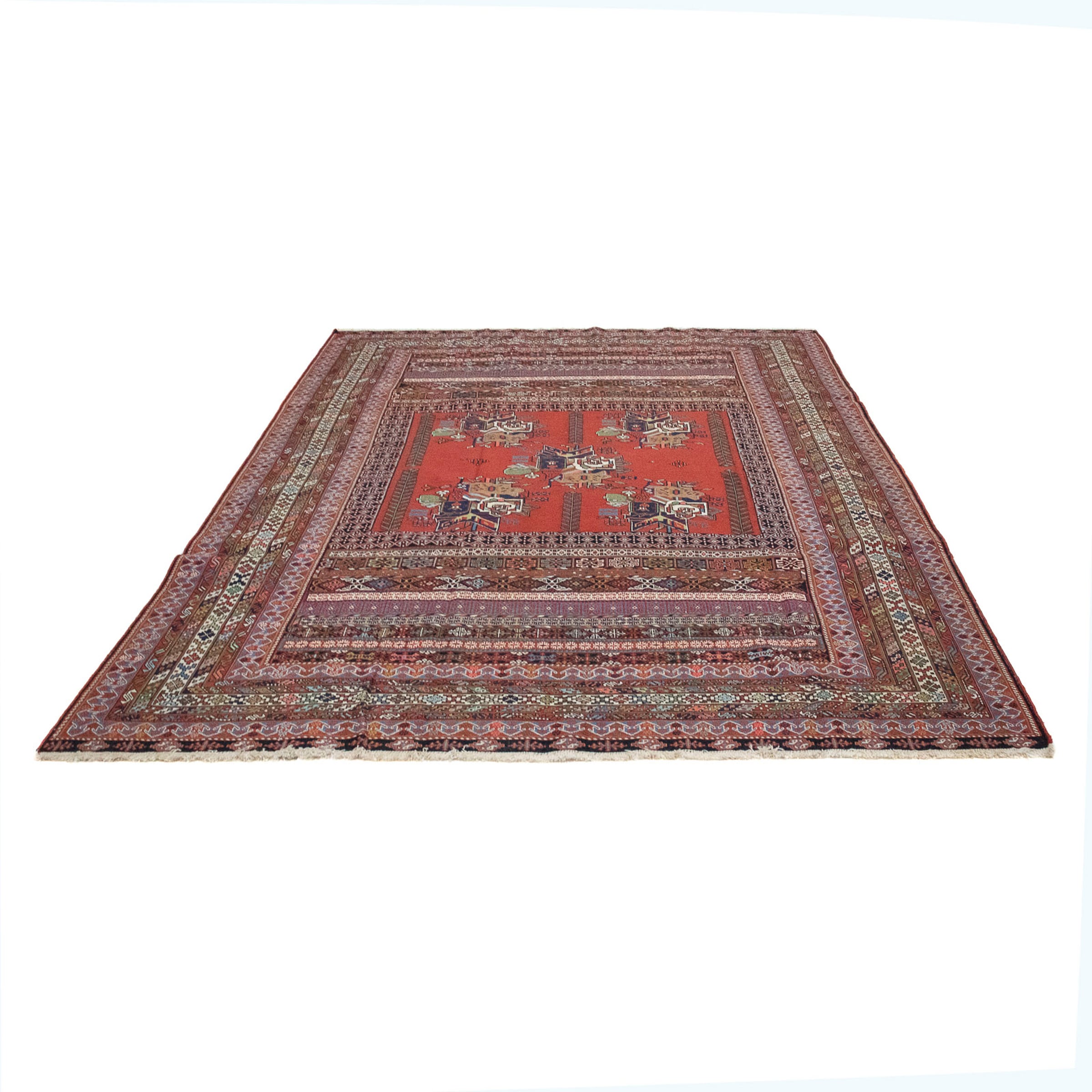 morgenland Orientteppich »Perser - Nomadic - 294 x 194 cm - dunkelrot«, rechteckig, Wohnzimmer, Handgeknüpft, Einzelstück mit Zertifikat