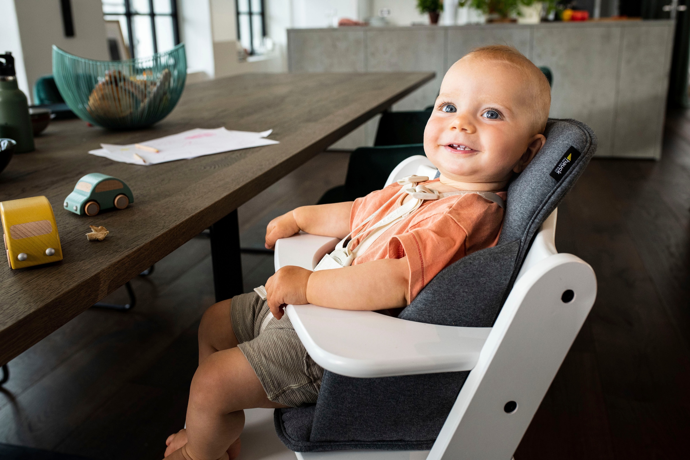 Hauck Réducteur de siège »Alpha Cosy Comfort, stretch grey« für den ALPHA+ Holzhochstuhl