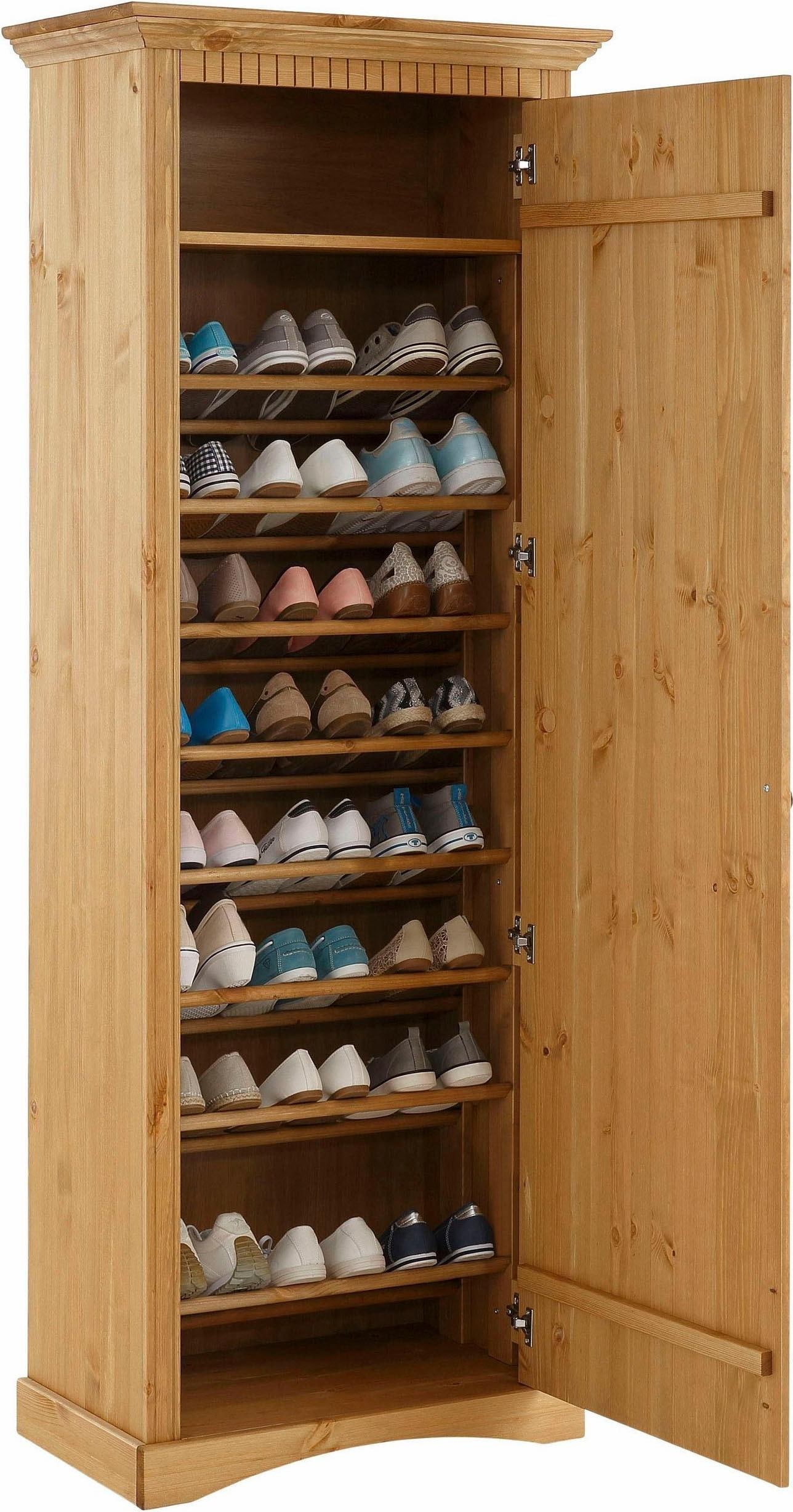 71 auf aus massiver Breite »Rustic«, Home affaire versandkostenfrei Schuhschrank Kiefer, FSC®-zertifiziert cm,