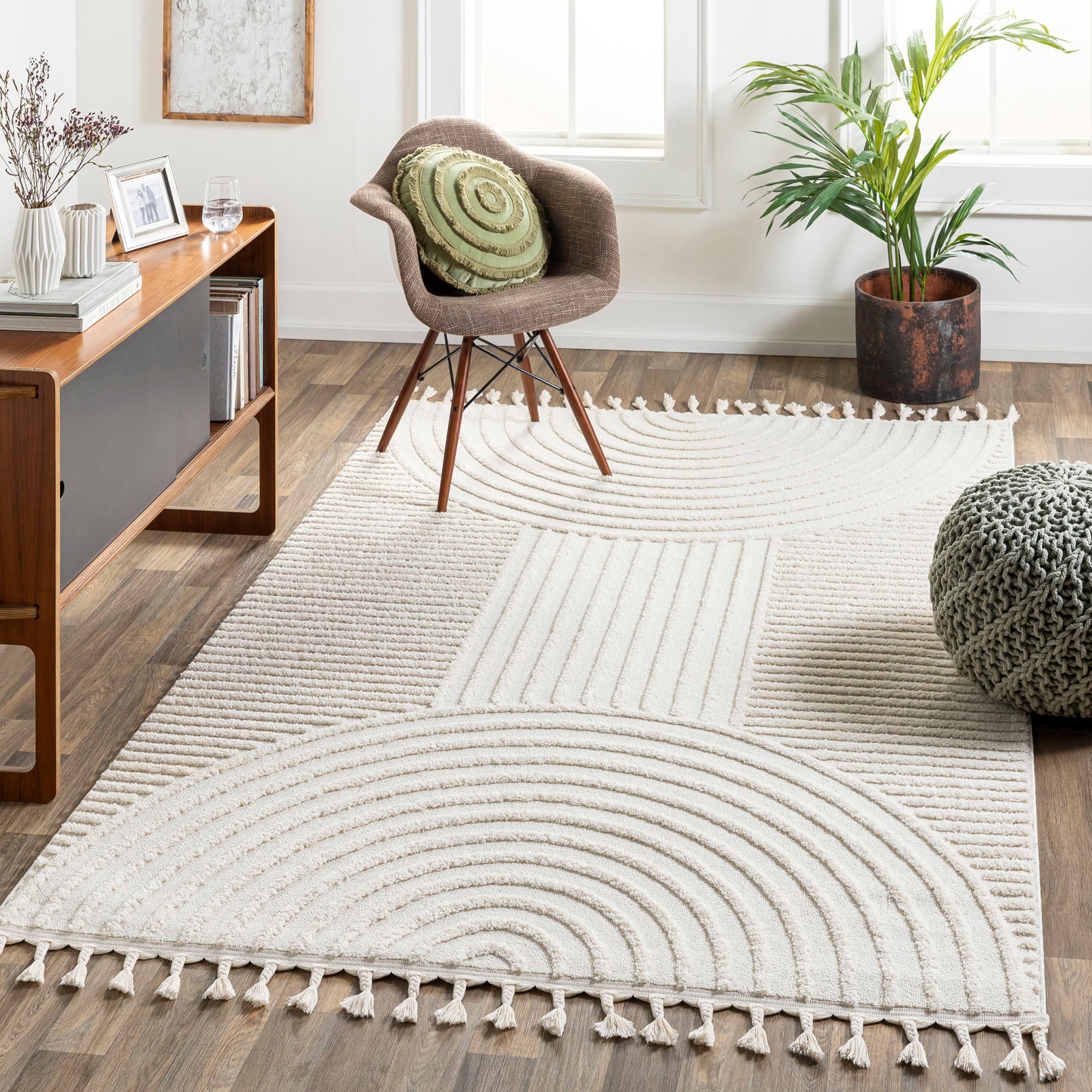 Image of Livabliss Teppich "ZAMBIA" rechteckig 19 mm Höhe Skandi Design, Modern Boho Kurzflor Wohnzimmerteppich, Schlafzimmer